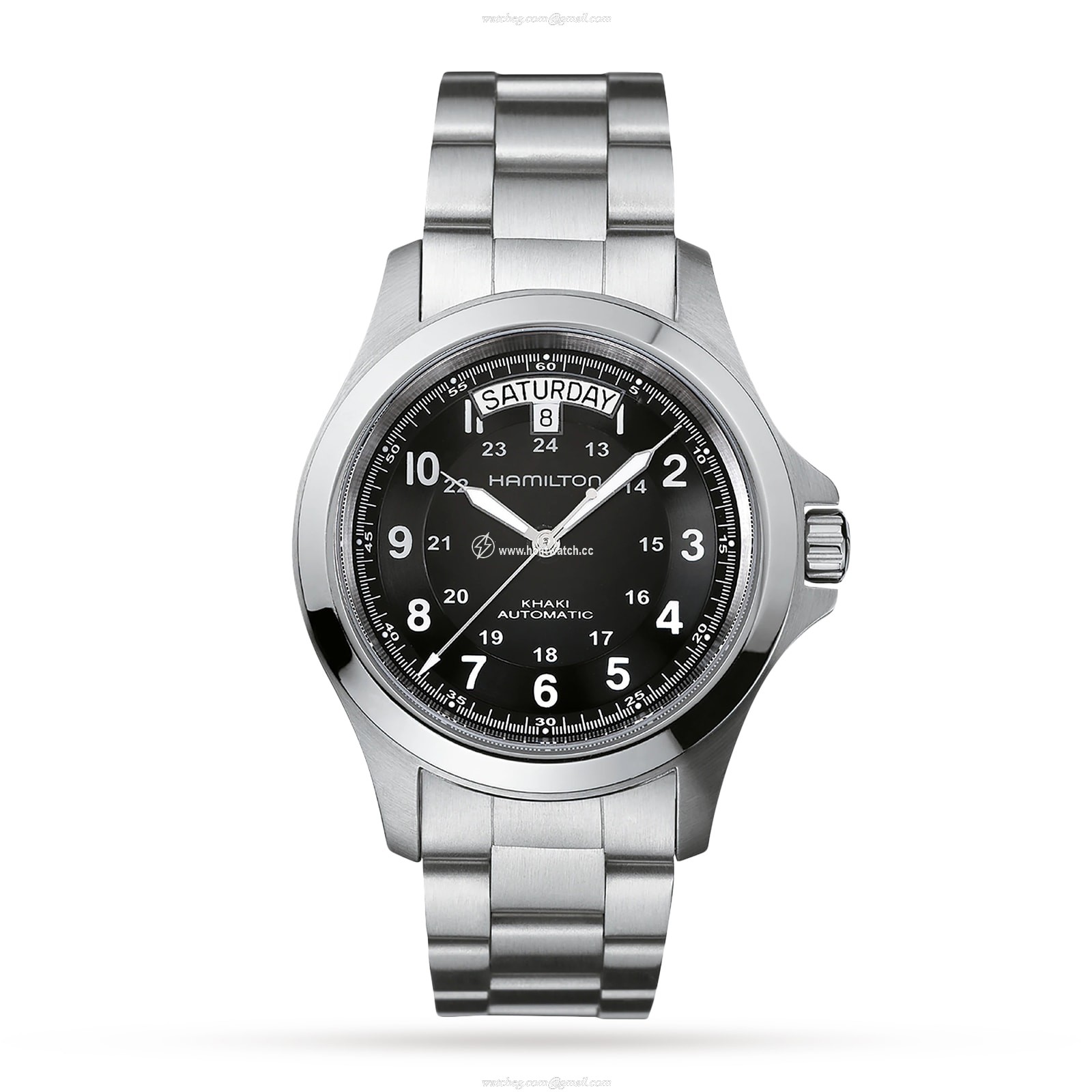 Hamilton Khaki Field H64455133 Automatic Watch - 40mm Black Dial - Stainless Steel