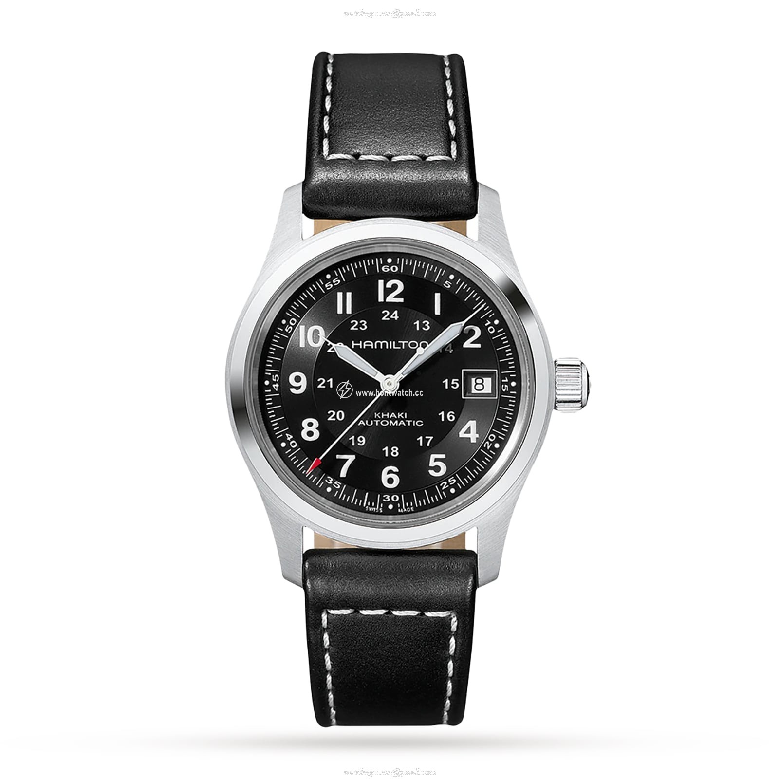Hamilton Khaki Field H70455733 Automatic Watch - 38mm Black Dial - Stainless Steel