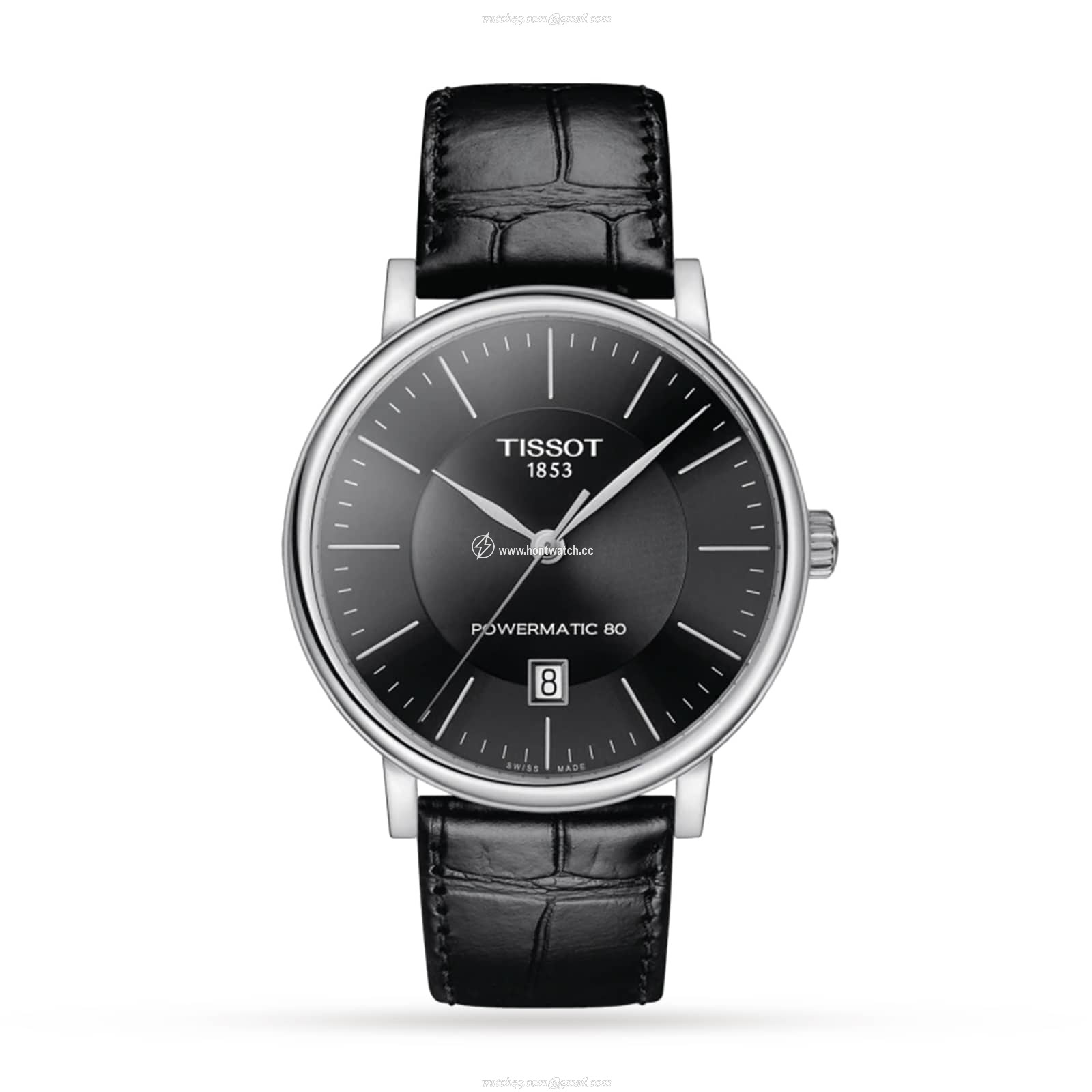 Tissot T-Classic Automatic Watch - 40mm Black Dial Stainless Steel