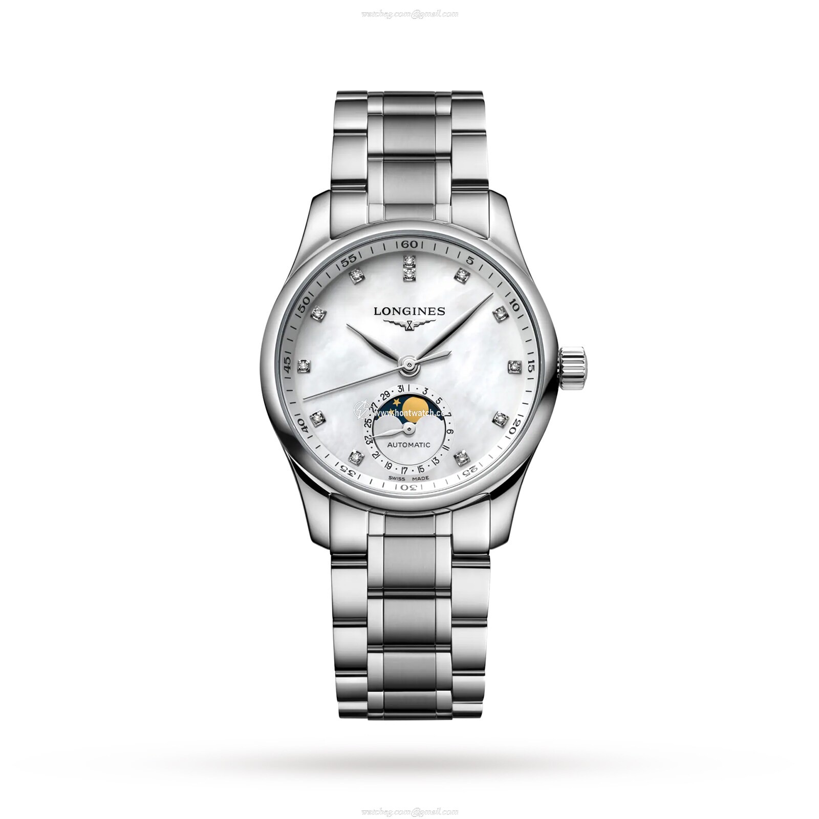 Longines Master Collection L24094876 - 34mm Automatic Watch - Mother of Pearl Dial