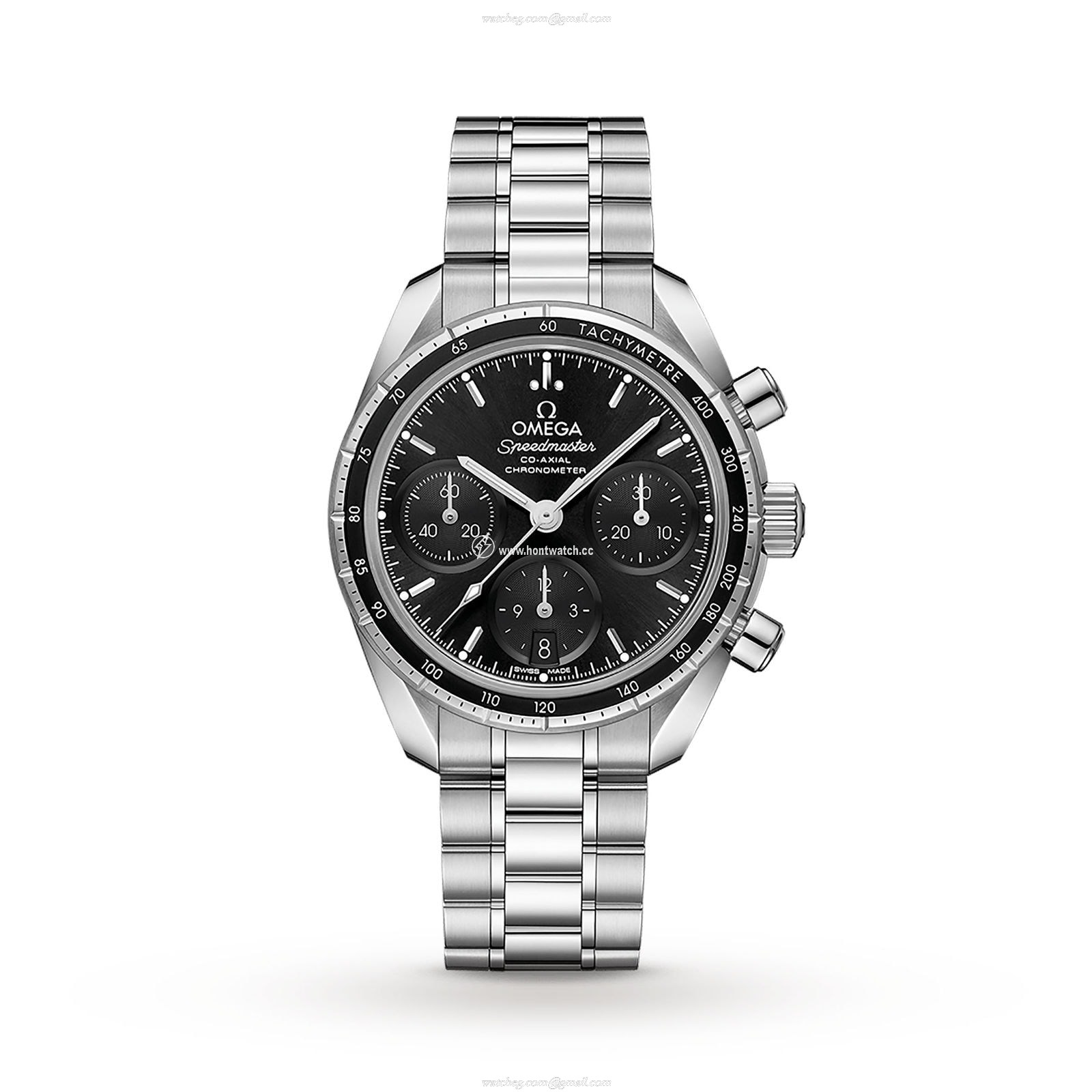 Omega Speedmaster 38mm Automatic Black Dial - Stainless Steel Watch