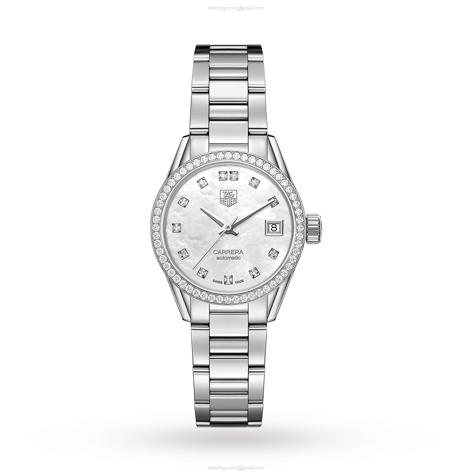 TAG Heuer Carrera WAR2415.BA0776 | 37mm Automatic | Mother of Pearl & Diamond Dial