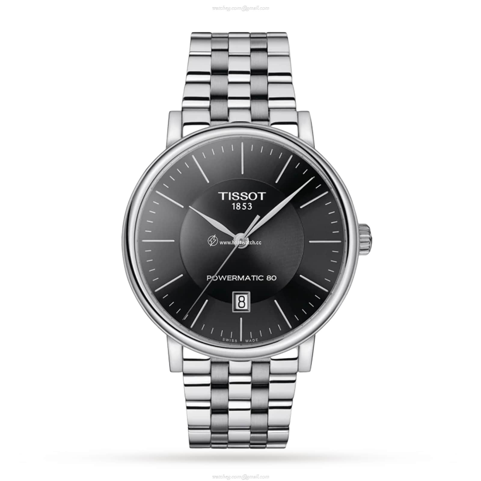 Tissot T-Classic Automatic Watch - 40mm Black Dial Stainless Steel