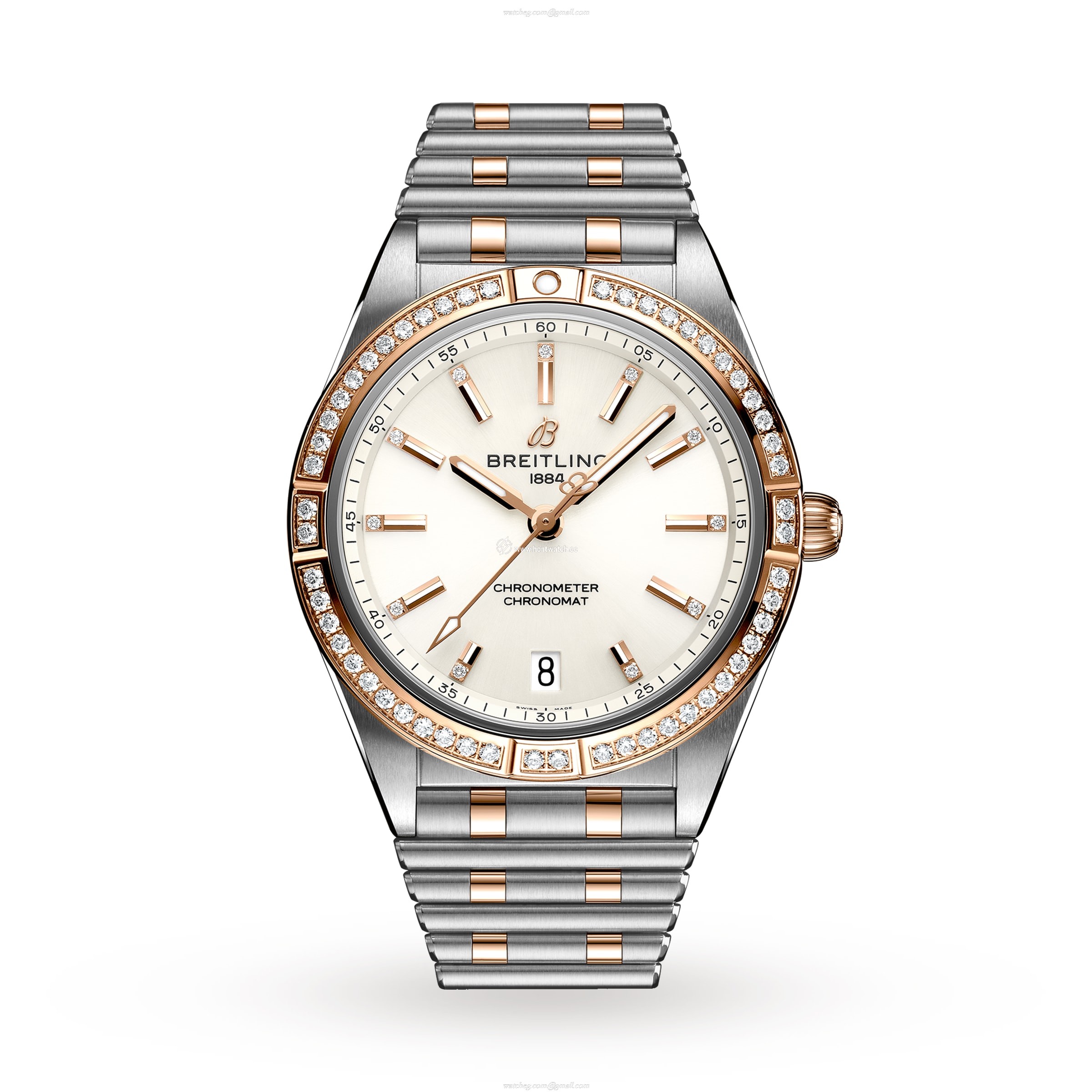 Breitling Chronomat 36mm Automatic Silver Dial - Stainless Steel & Rose Gold