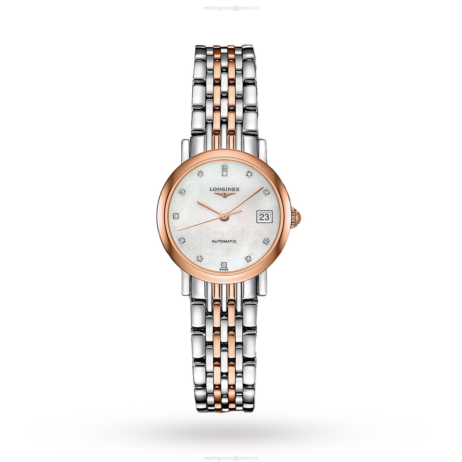 Longines Elegant L43095877 | Automatic Mother of Pearl Dial | Diamond Markers