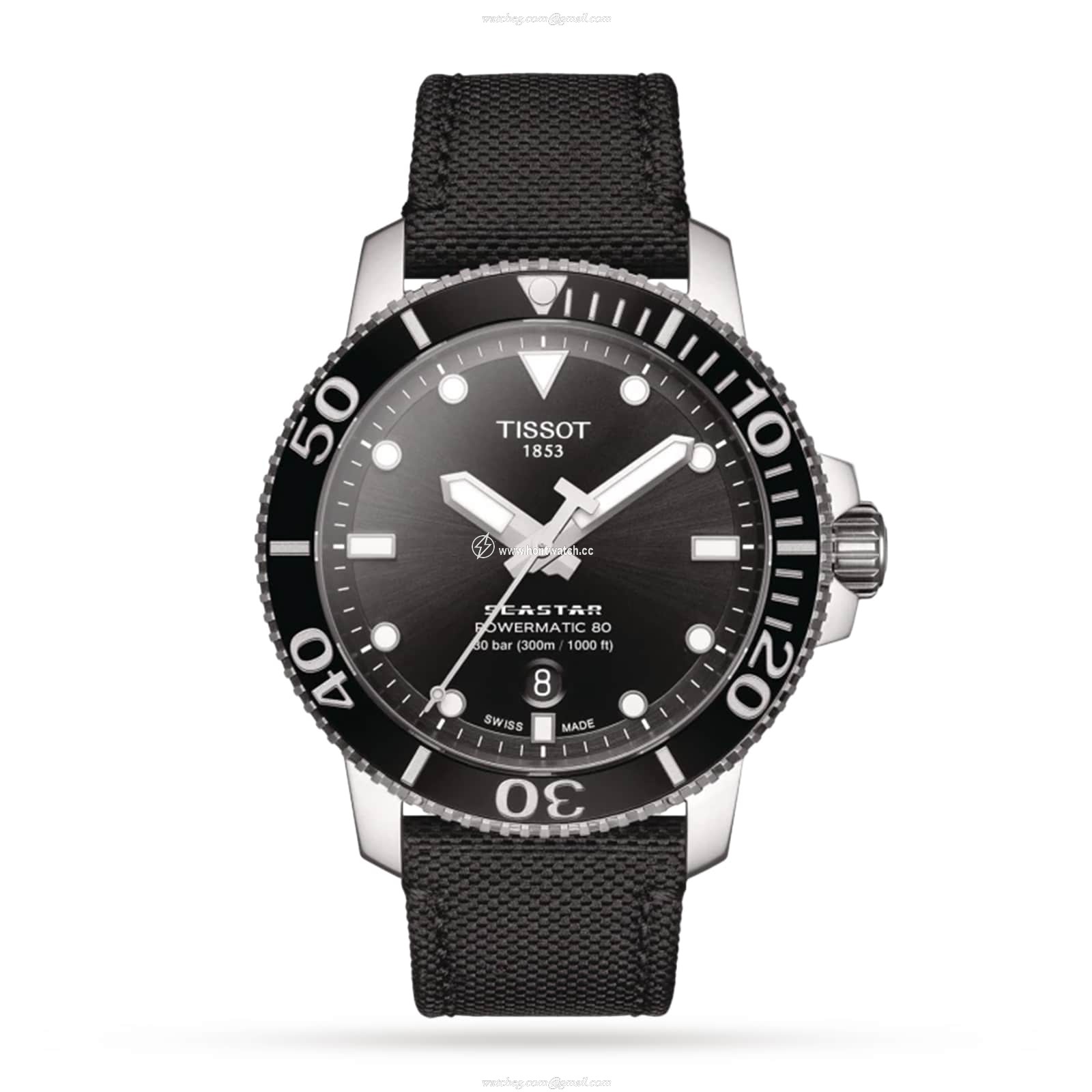 Tissot T-Sport Seastar Automatic Watch - 43mm Black Dial - 300m Water Resistant