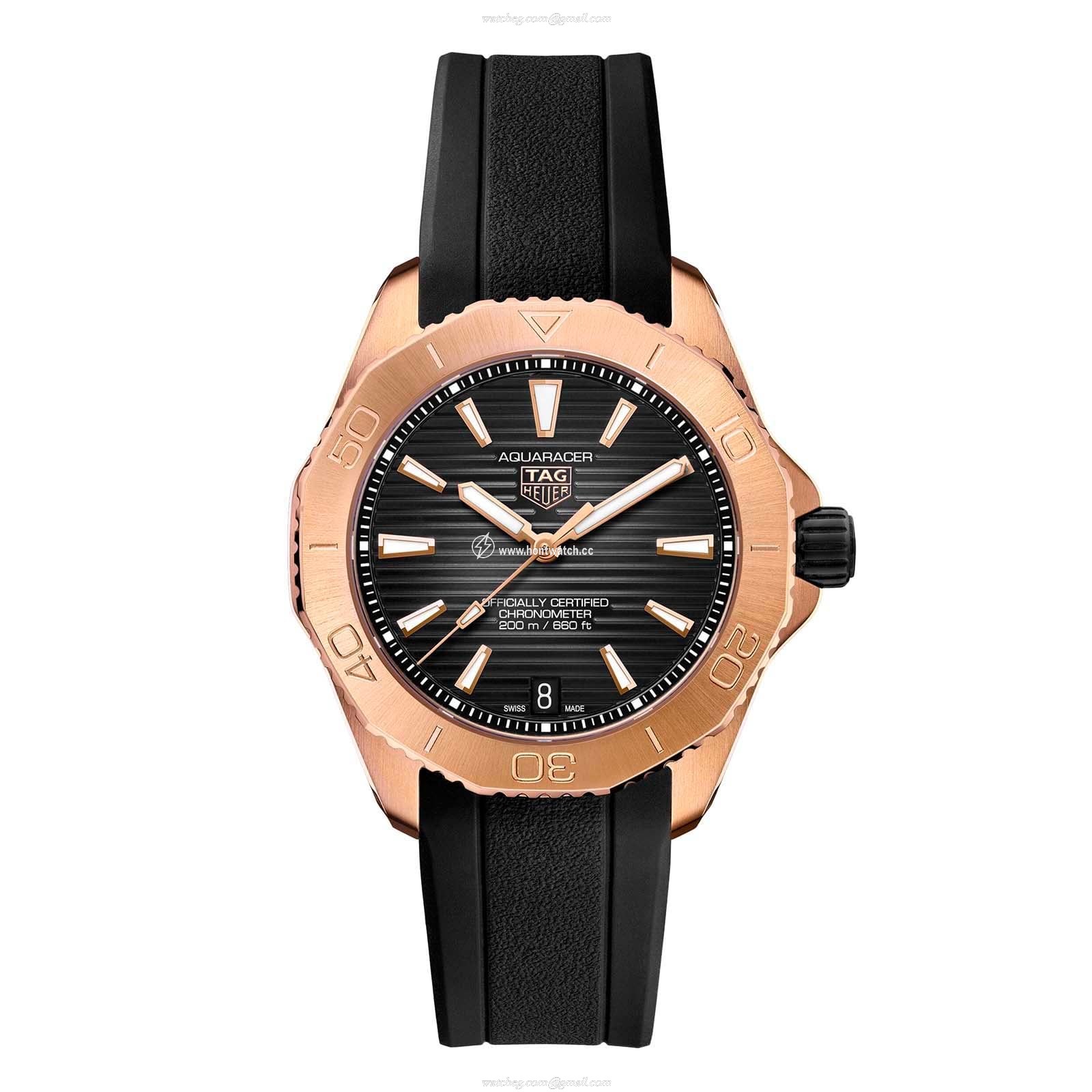 TAG Heuer Aquaracer 40mm Automatic Black Dial | 18ct Rose Gold