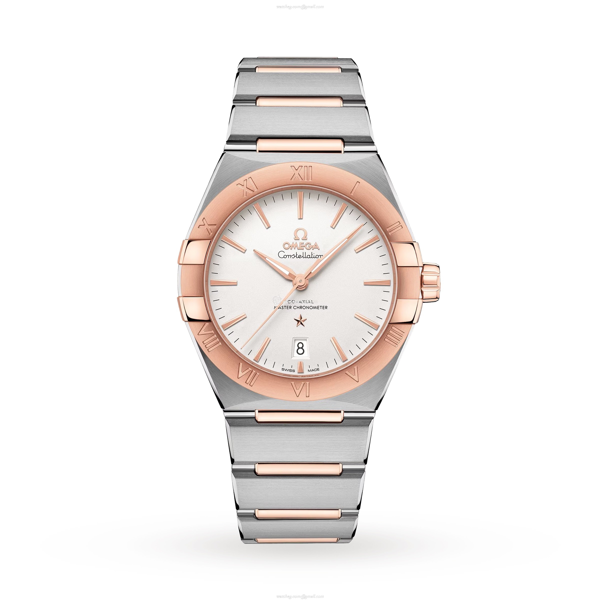 Omega Constellation Automatic Watch - 39mm Stainless Steel & Rose Gold - Silver Dial