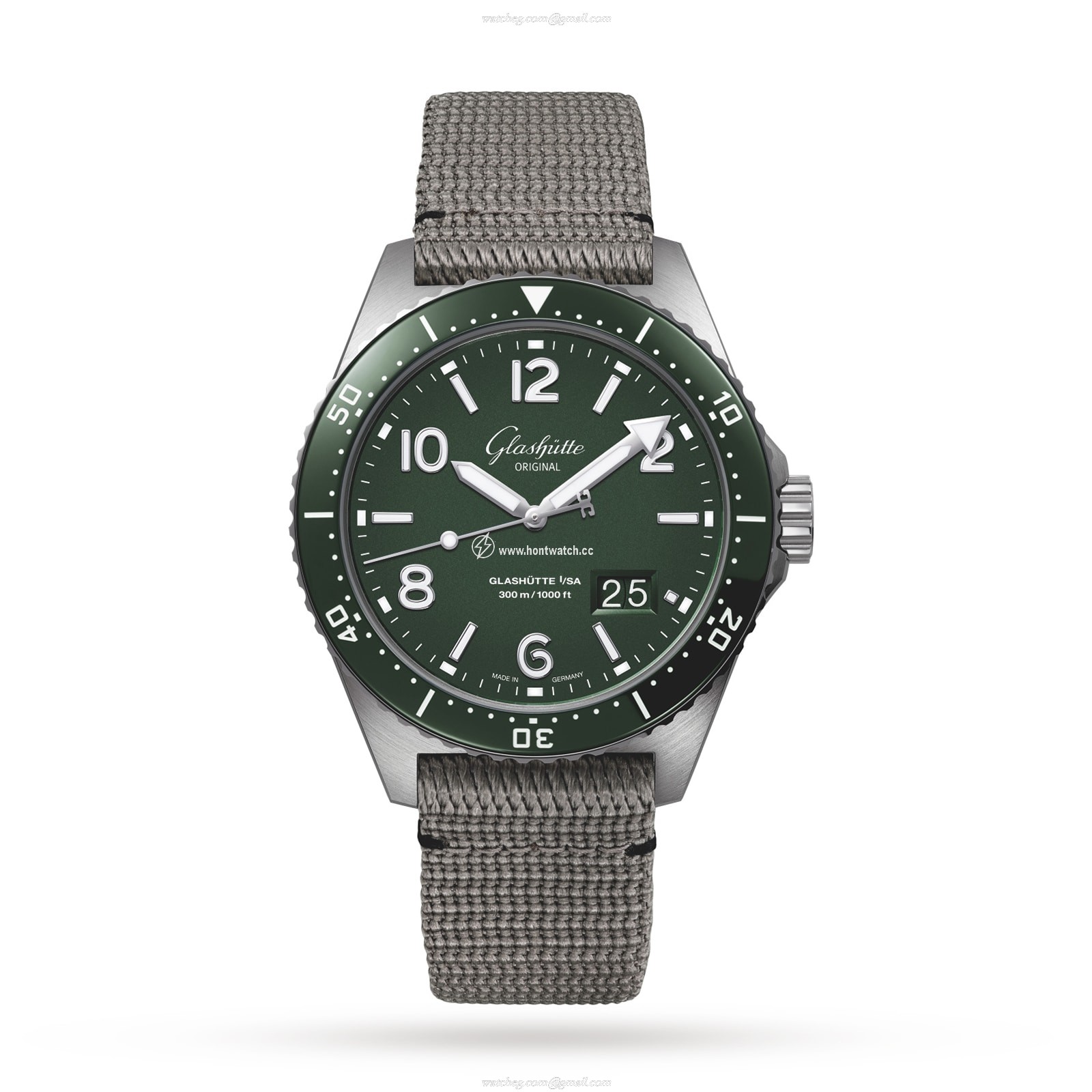 Glashutte Original SeaQ Panorama - 43.2mm Green Dial Automatic Watch