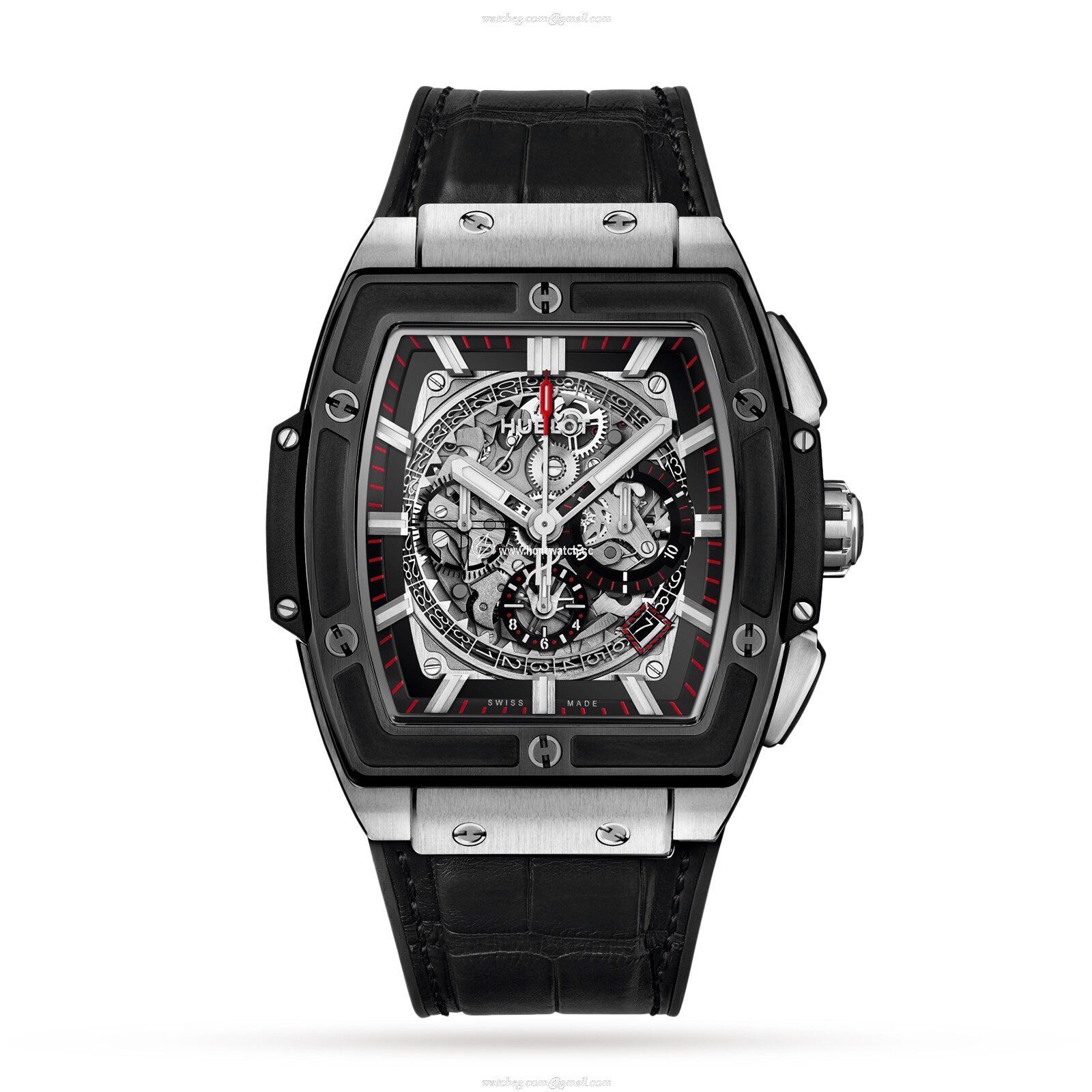 Hublot 601.NM.0173.RX Titanium Ceramic Automatic Watch - 45mm Black Dial