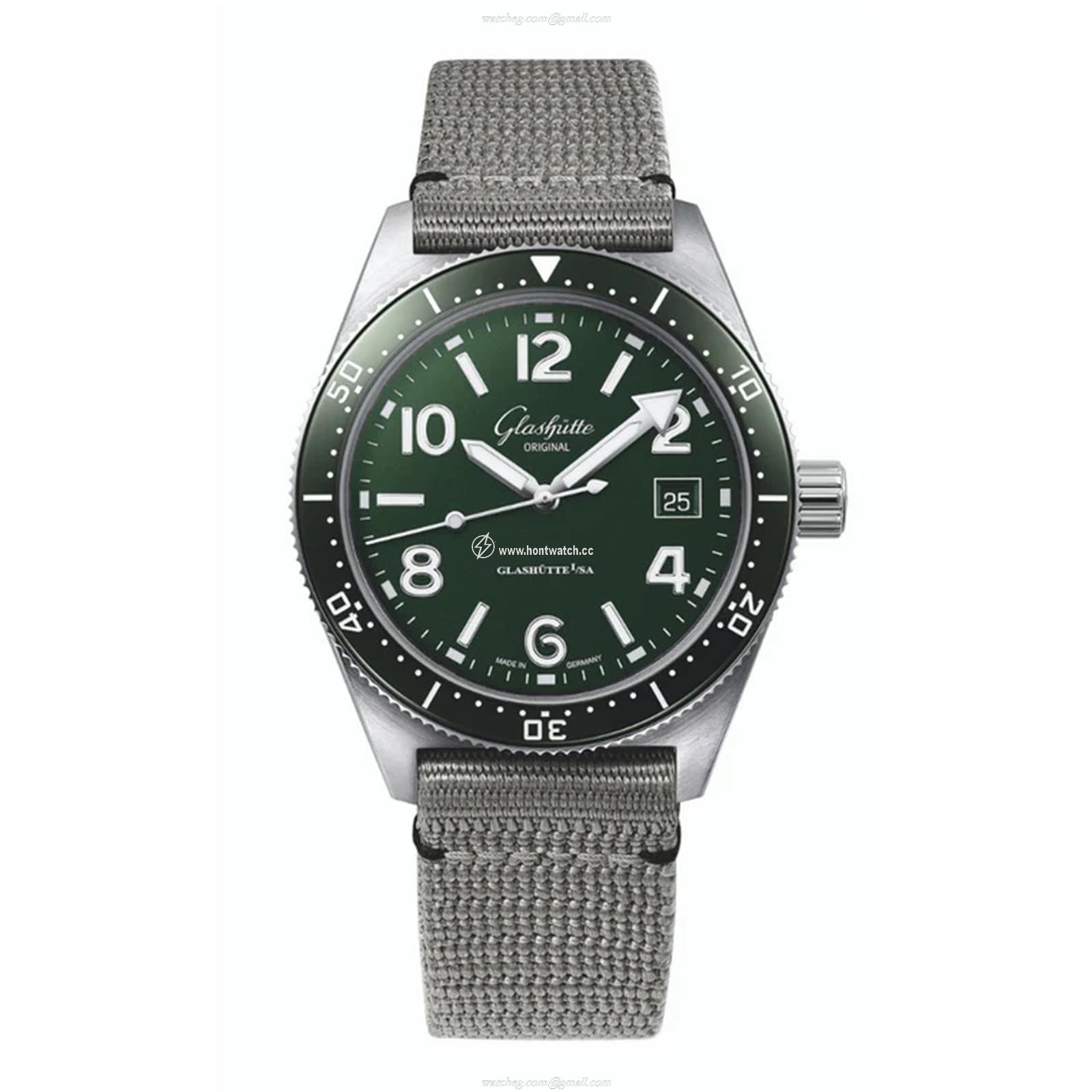 Glashuette Original SeaQ Green Dial | 39.5mm Stainless Steel Automatic Watch