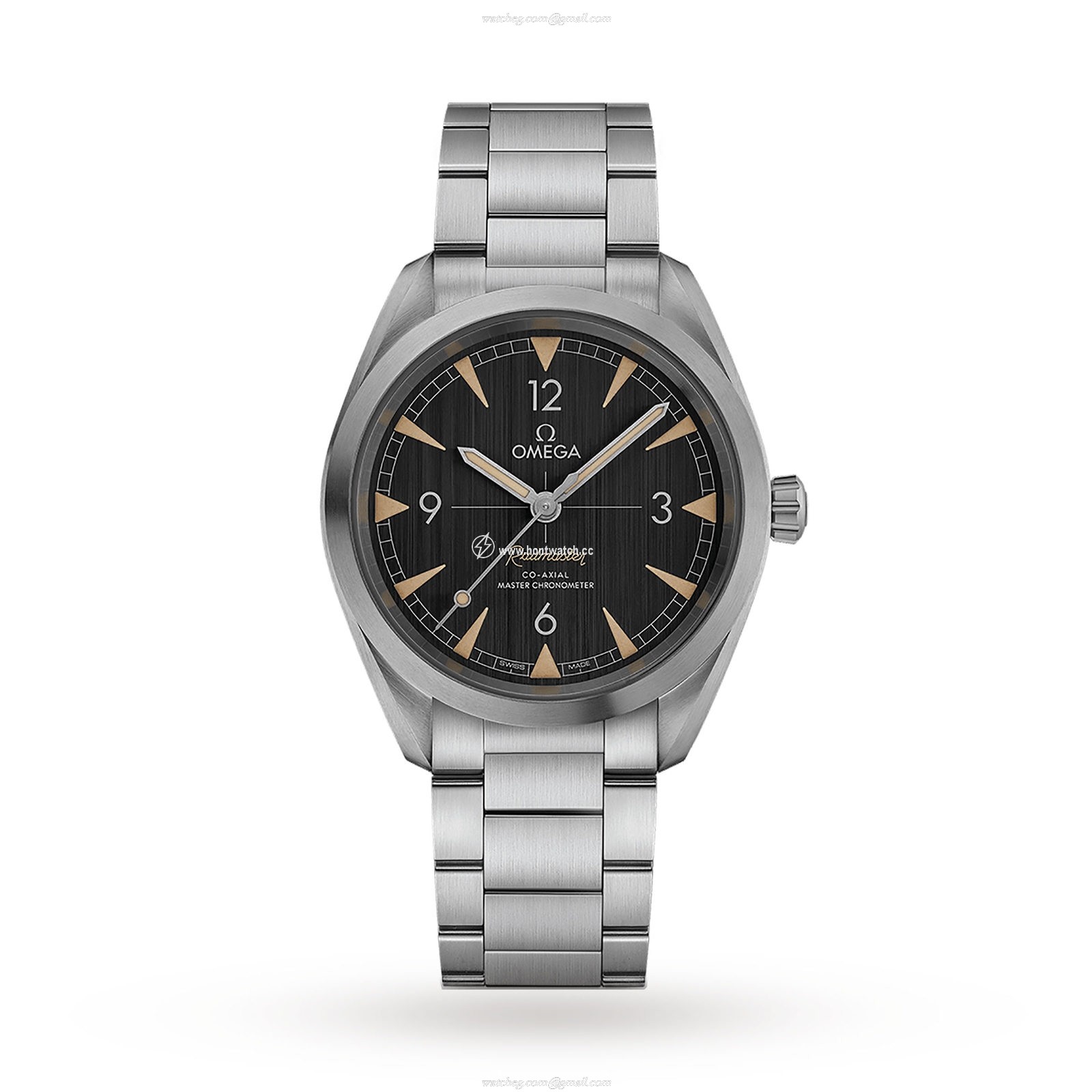 Omega Railmaster Automatic Watch - Black Dial, Stainless Steel, 40mm