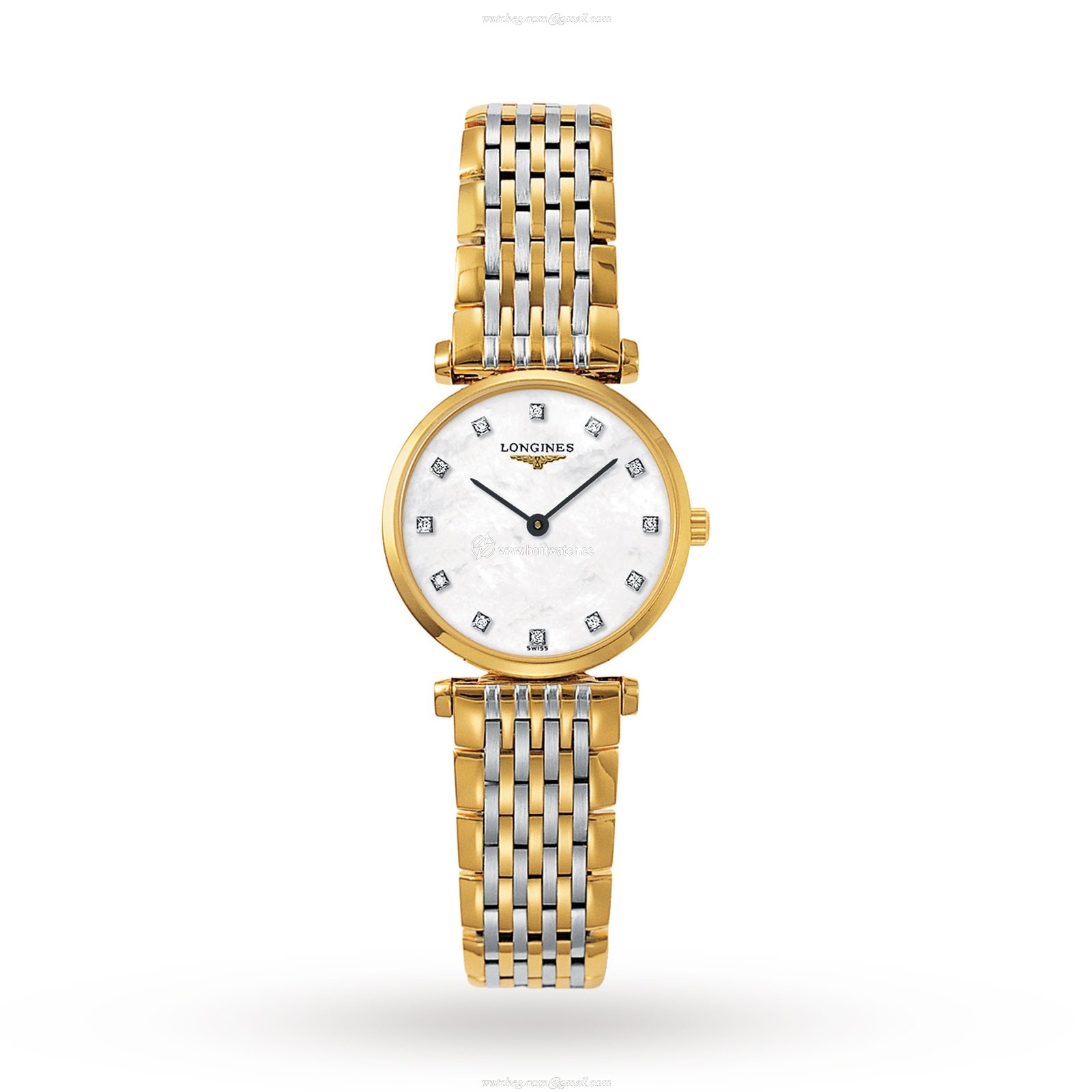 Longines La Grande Classique L42092877 | 24mm PVD | Mother of Pearl & Diamonds