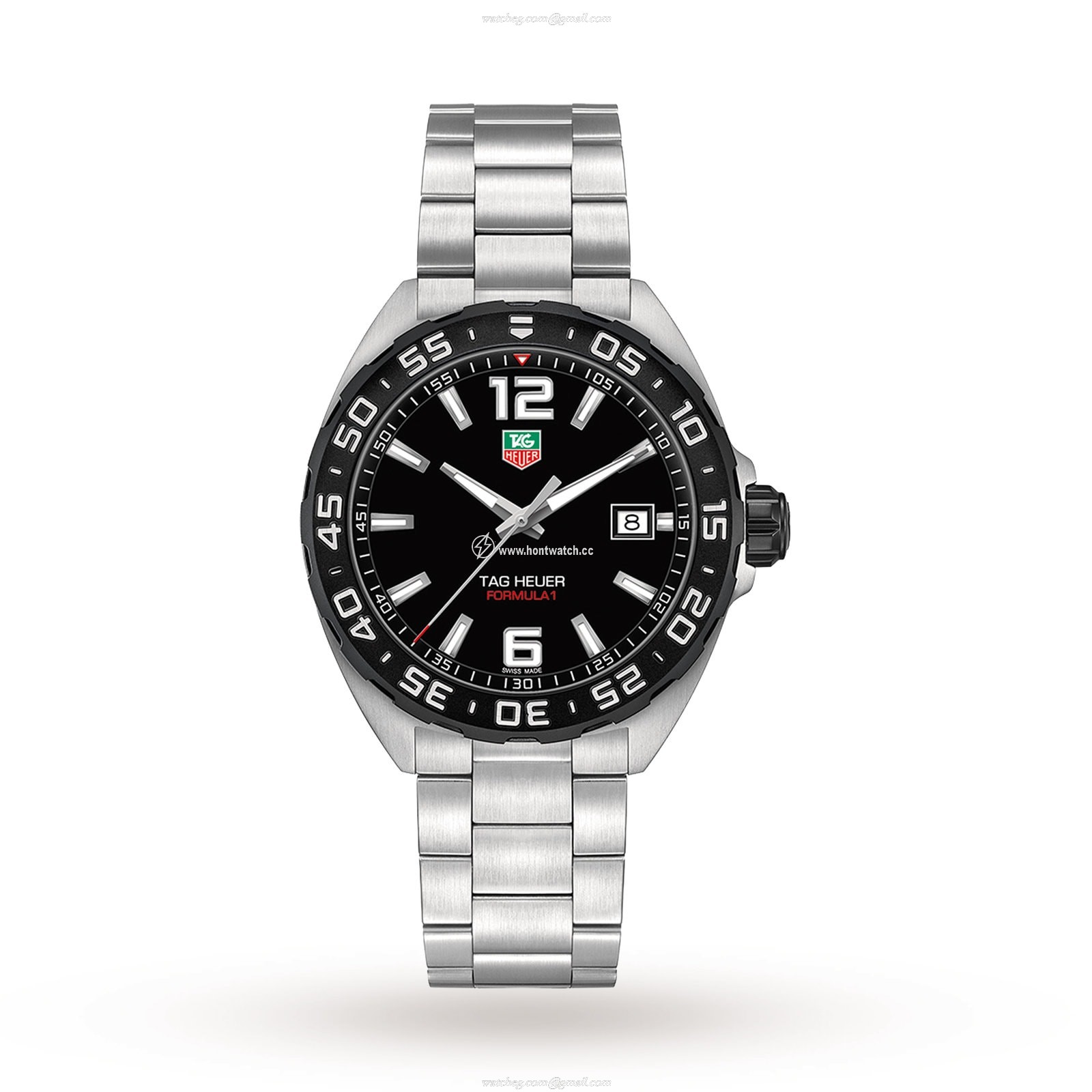 TAG Heuer Formula 1 WAZ1110 Quartz Watch - 41mm Black Dial - Stainless Steel
