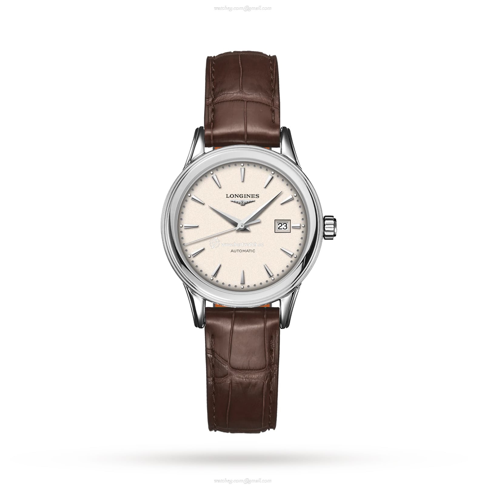 Longines Flagship L43744792 | 38.5mm Automatic Watch | White Dial & Steel