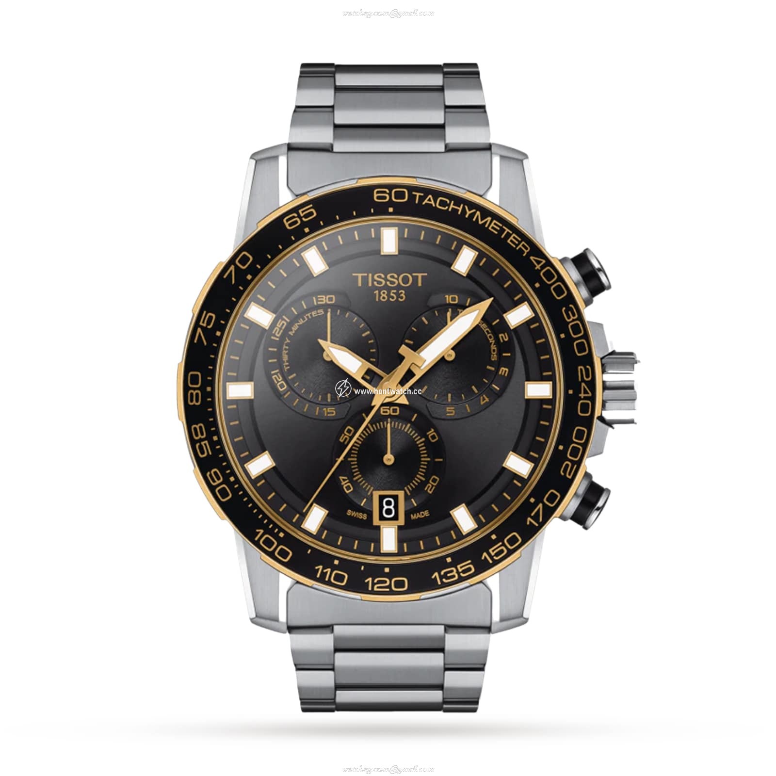 Tissot T-Sport Chrono Black Dial 45mm Stainless Steel Quartz Watch