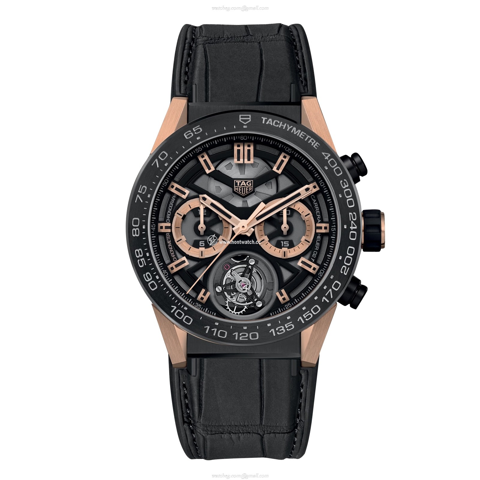 TAG Heuer Carrera CAR5A5U Chronograph Tourbillon - 45mm Titanium & Gold PVD