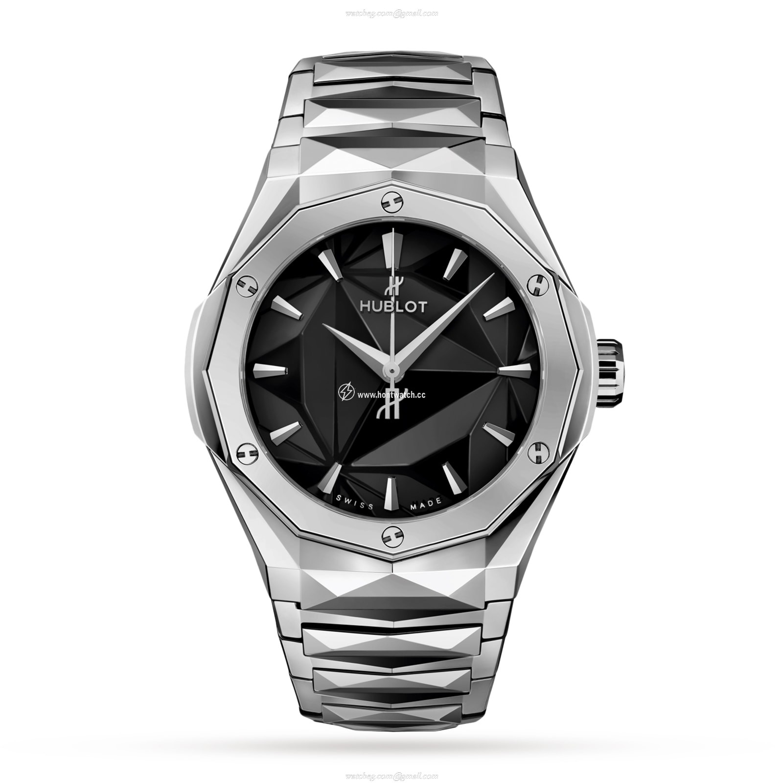Hublot Classic Fusion 40mm Titanium Automatic Watch - Black Dial