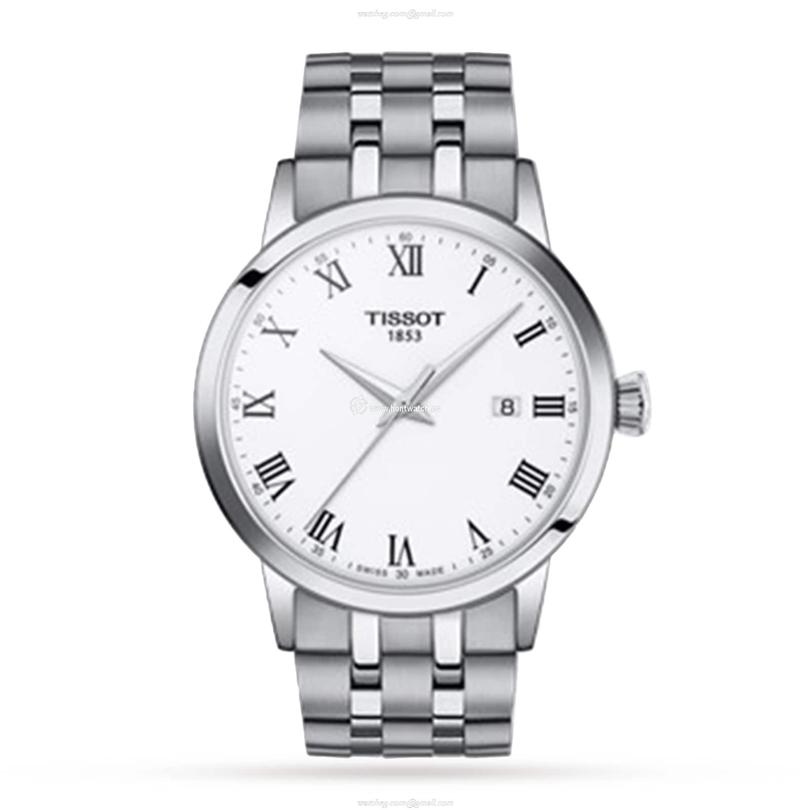 Tissot T-Classic 42mm Stainless Steel Quartz Watch - White Dial