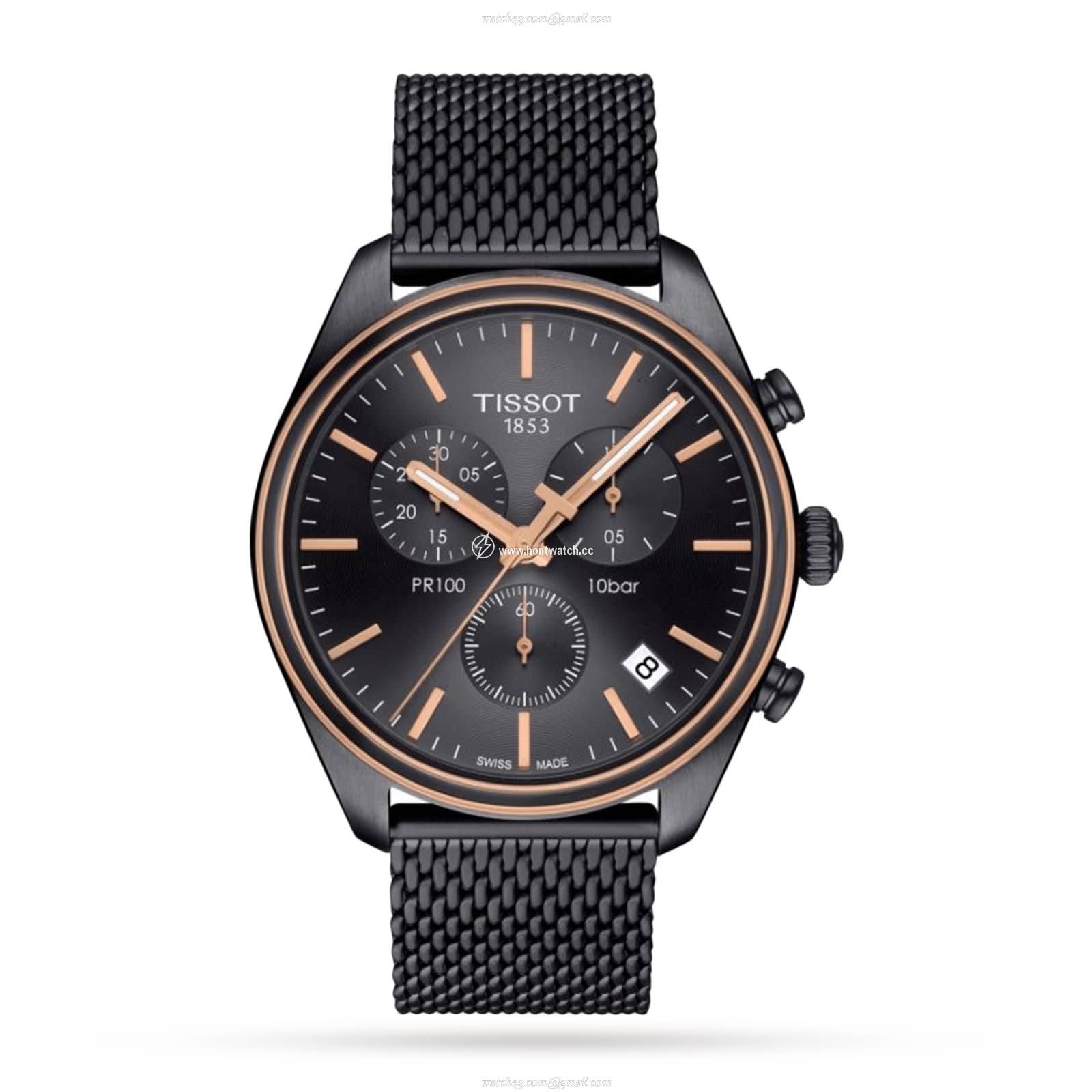 Tissot T-Classic Chronograph - 41mm Black Dial - Stainless Steel Quartz Watch