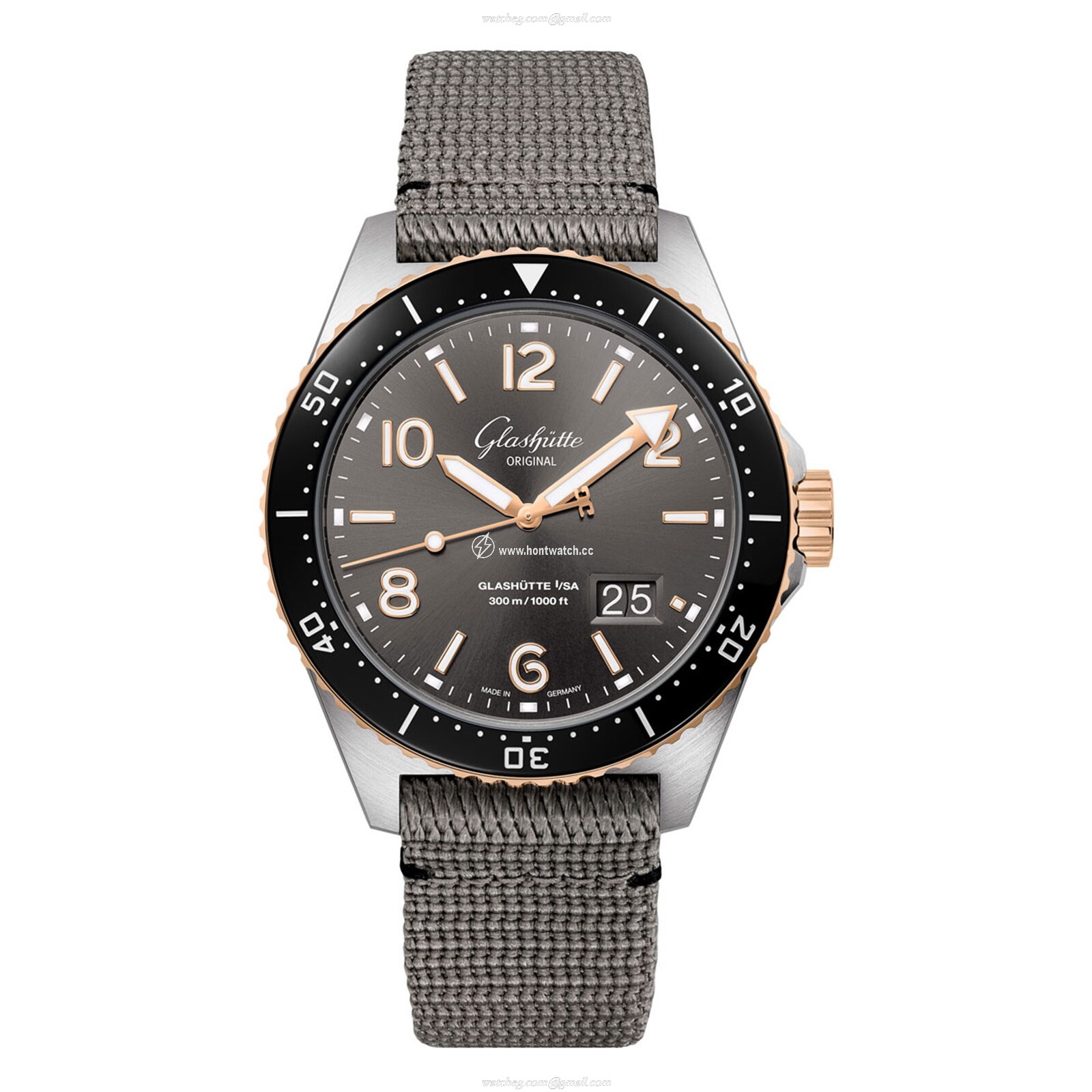 Glashuette Original SeaQ Automatic Grey Replica - 43.2mm Stainless Steel