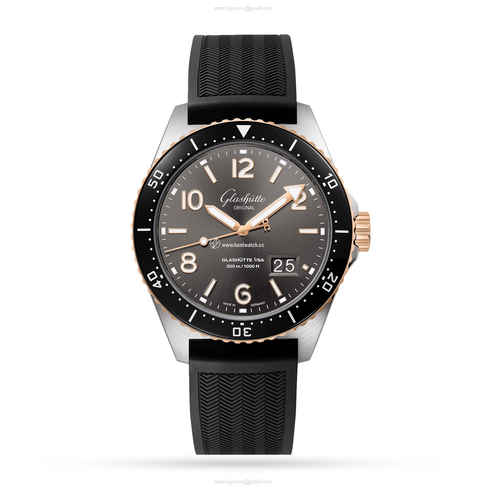 Glashuette Original SeaQ Automatic - Black Dial Stainless Steel Watch