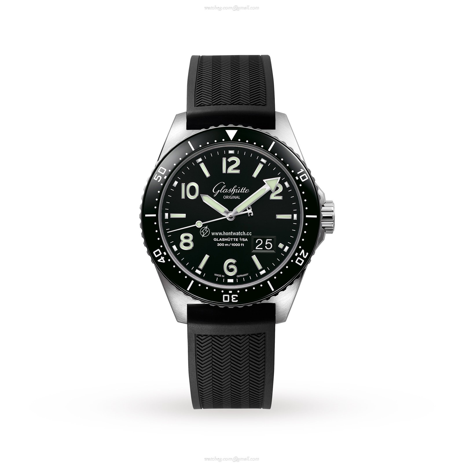 Glashuette Original SeaQ Automatic Black - 43.2mm Stainless Steel - 300m Water Resistant