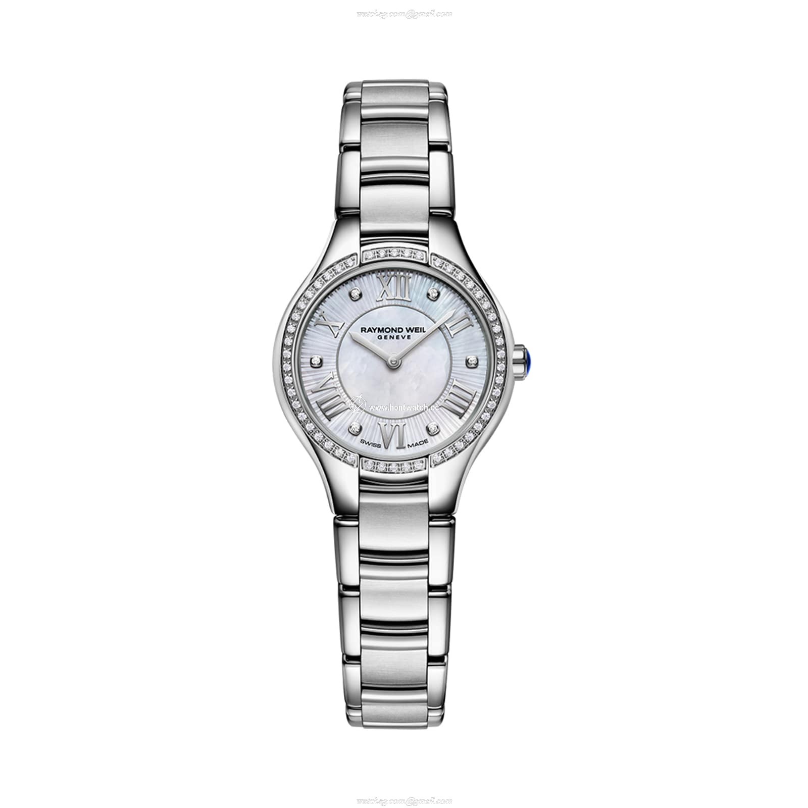 Raymond Weil Noemia 5124-S2S-00966 | Ladies White Dial Watch | 24mm Stainless Steel