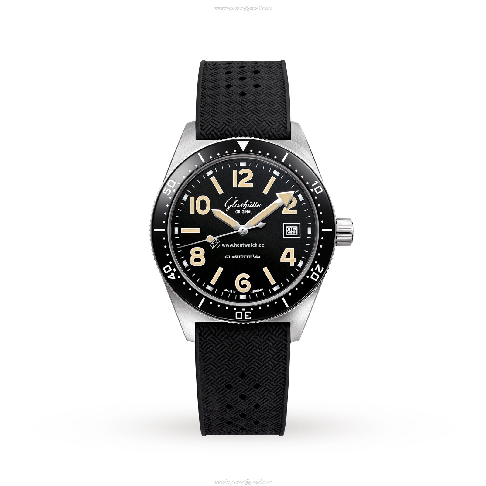 Glashuette Original SeaQ 39.5mm Automatic Black Dial - Stainless Steel