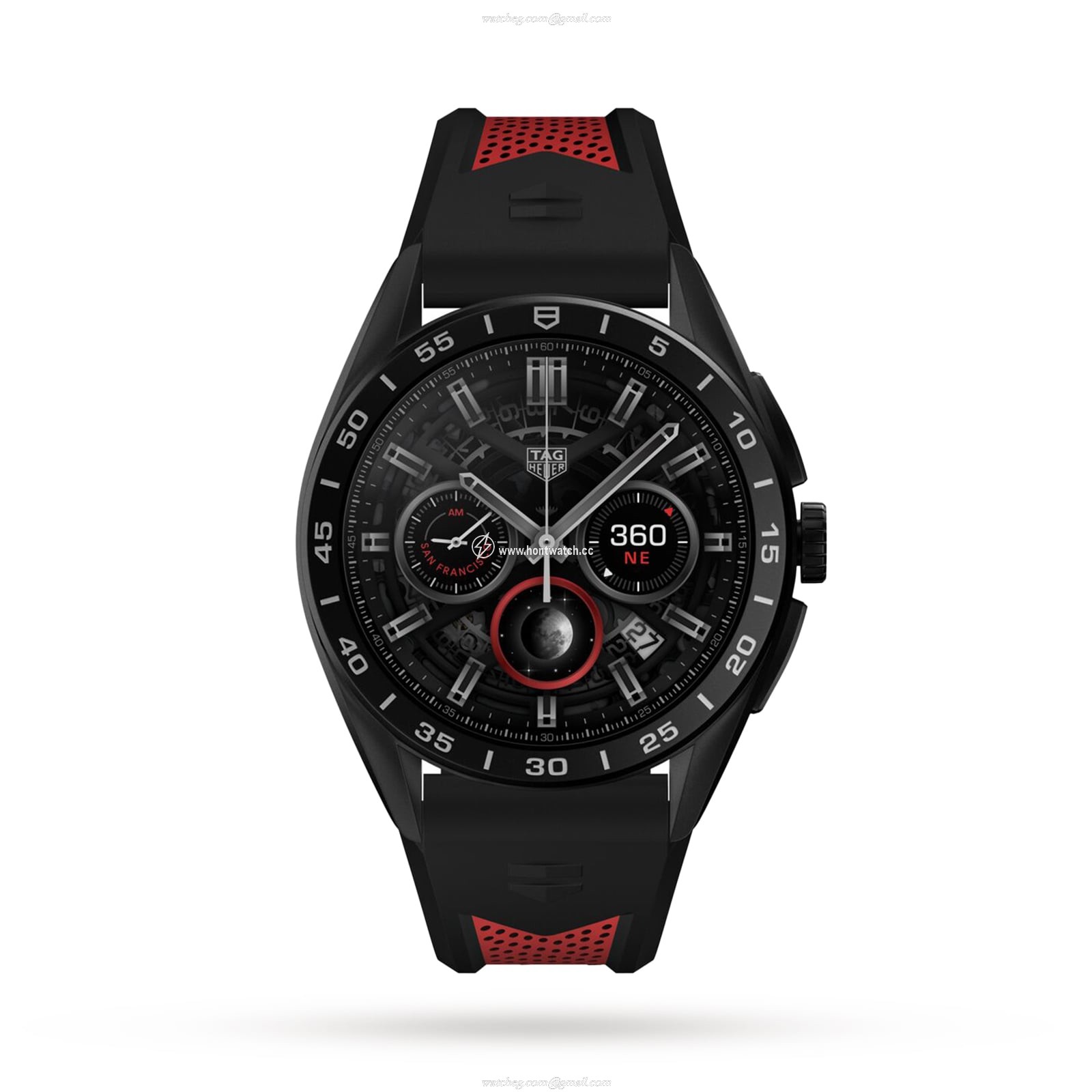 TAG Heuer Connected Smart Watch - 42mm Carbon Case - Black Dial - 100M Water Resistant