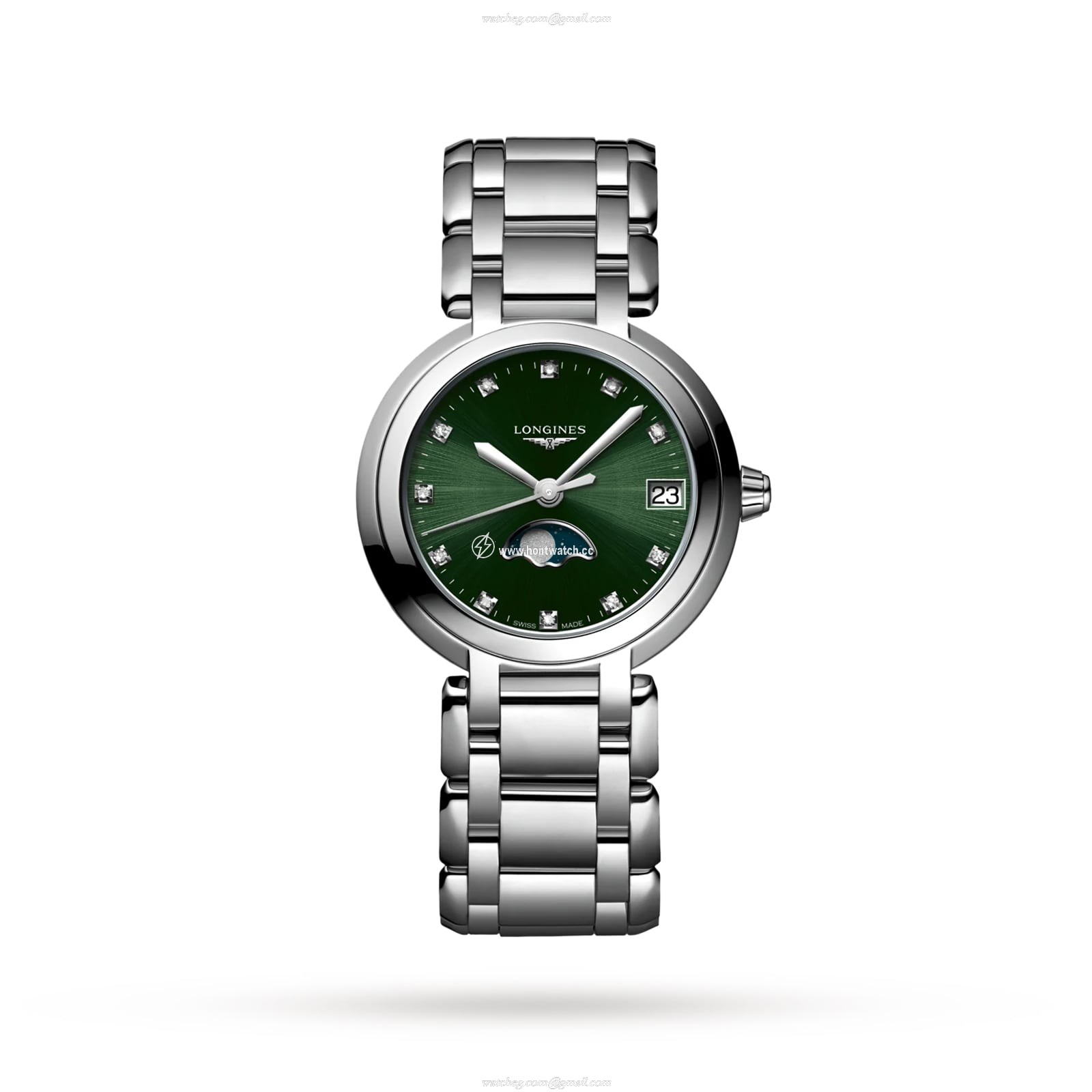 Longines Prima Luna L81154676 | Green Dial | Diamond Markers | 30.5mm