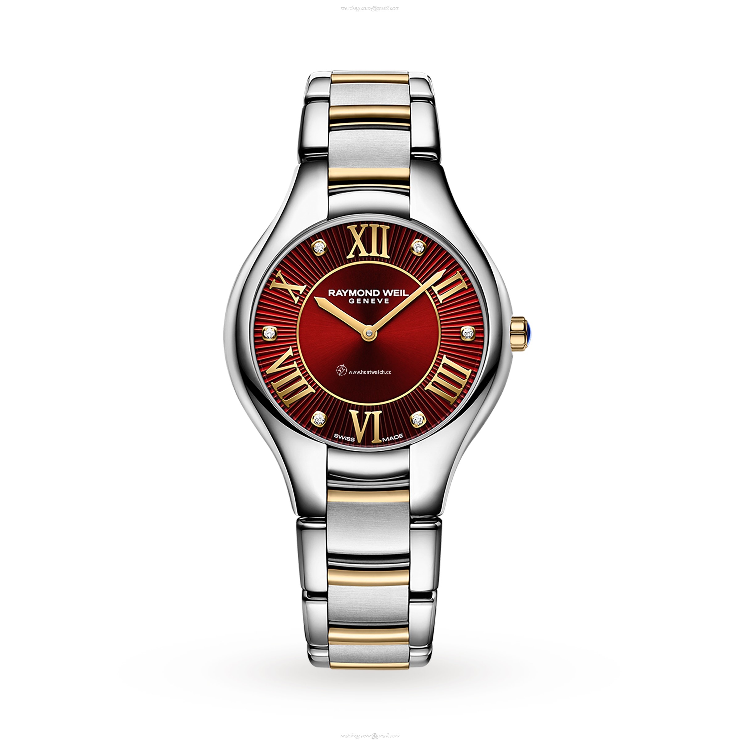 Raymond Weil Noemia 5132-STP-00456 | Red Dial | 32mm Stainless Steel