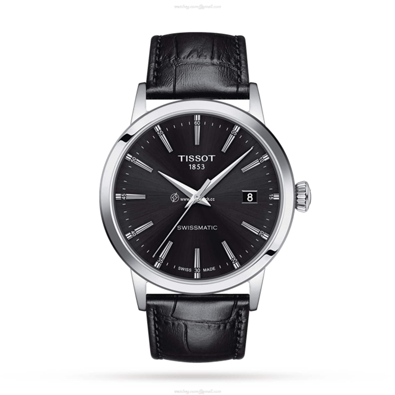 Tissot T-Classic Automatic Watch - 42mm Stainless Steel & Black Leather