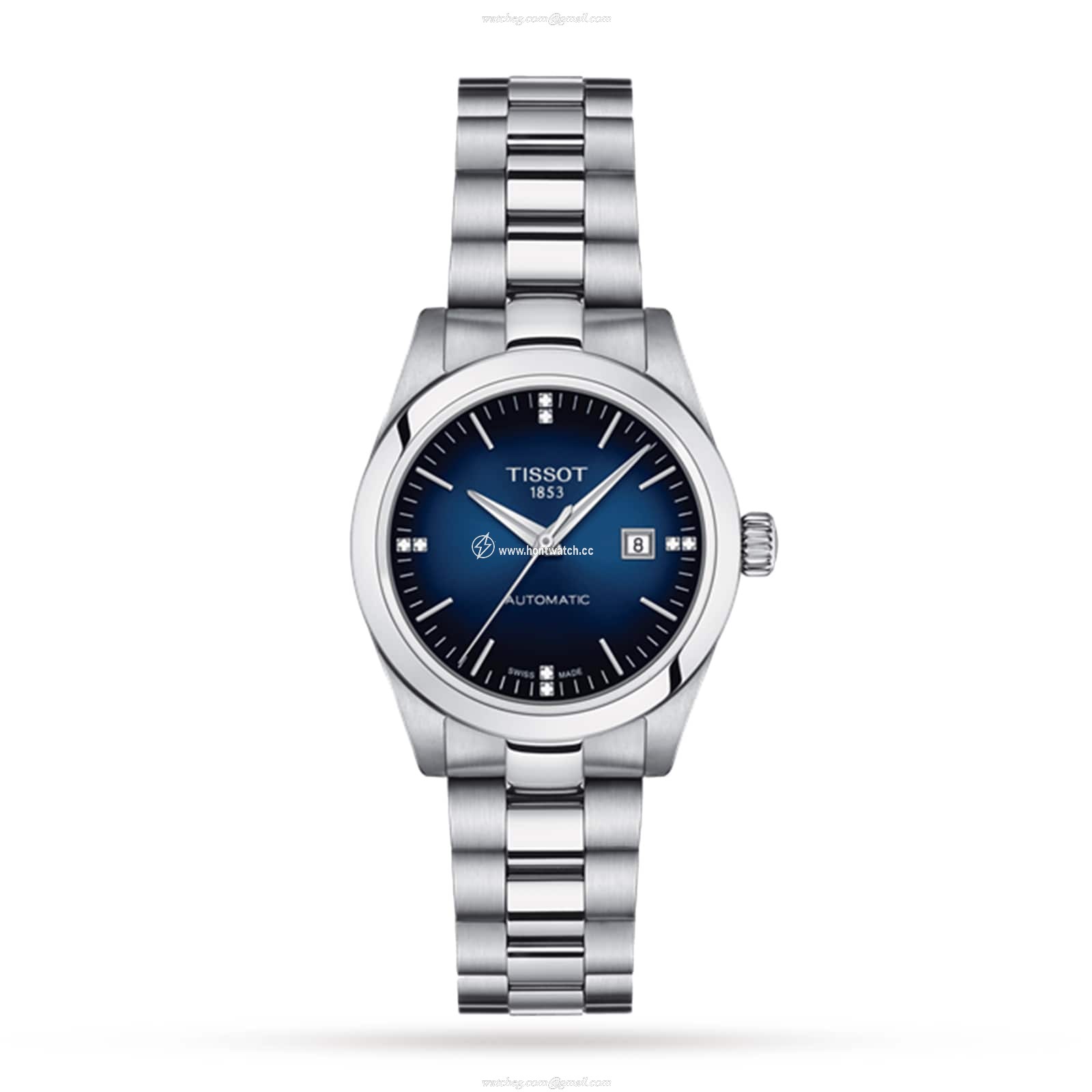Tissot T-Classic Automatic Watch - Blue Dial & Diamond Markers | 29.5mm