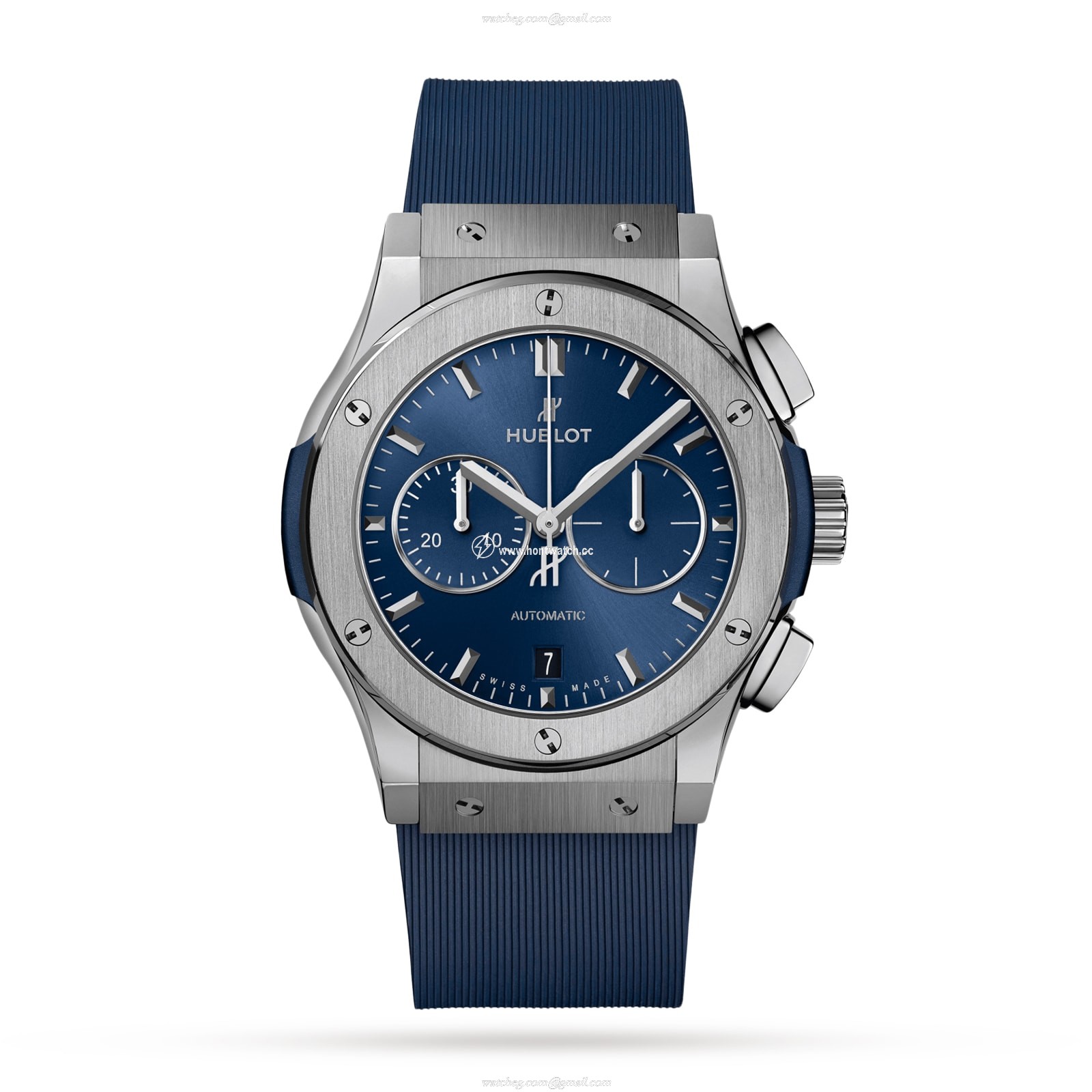 Hublot Classic Fusion 541.NX.7170.RX - 42mm Titanium Automatic Blue Watch