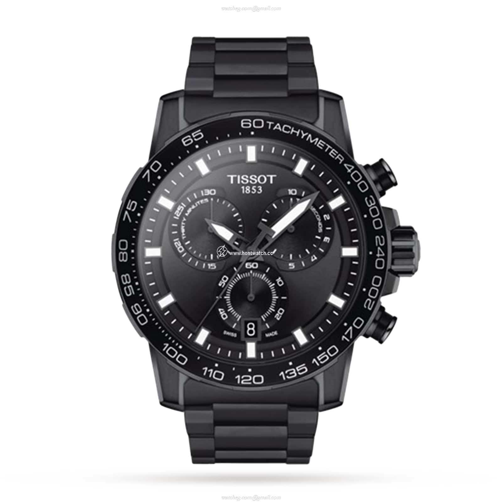 Tissot T-Sport Chrono Black Watch - 45.5mm Stainless Steel - Quartz
