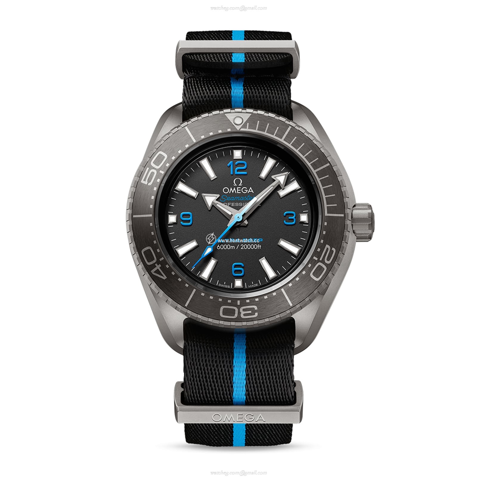 Omega Planet Ocean Titanium Automatic Black Watch - 45.5mm | 6000m Water Resistant