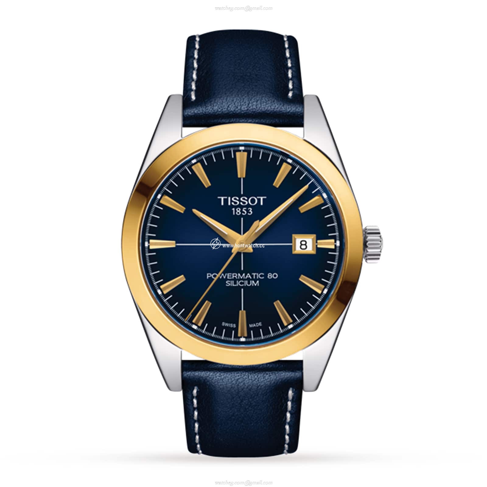 Tissot T-Gold Automatic Watch - Blue Dial | 40mm Stainless Steel & 18K Gold