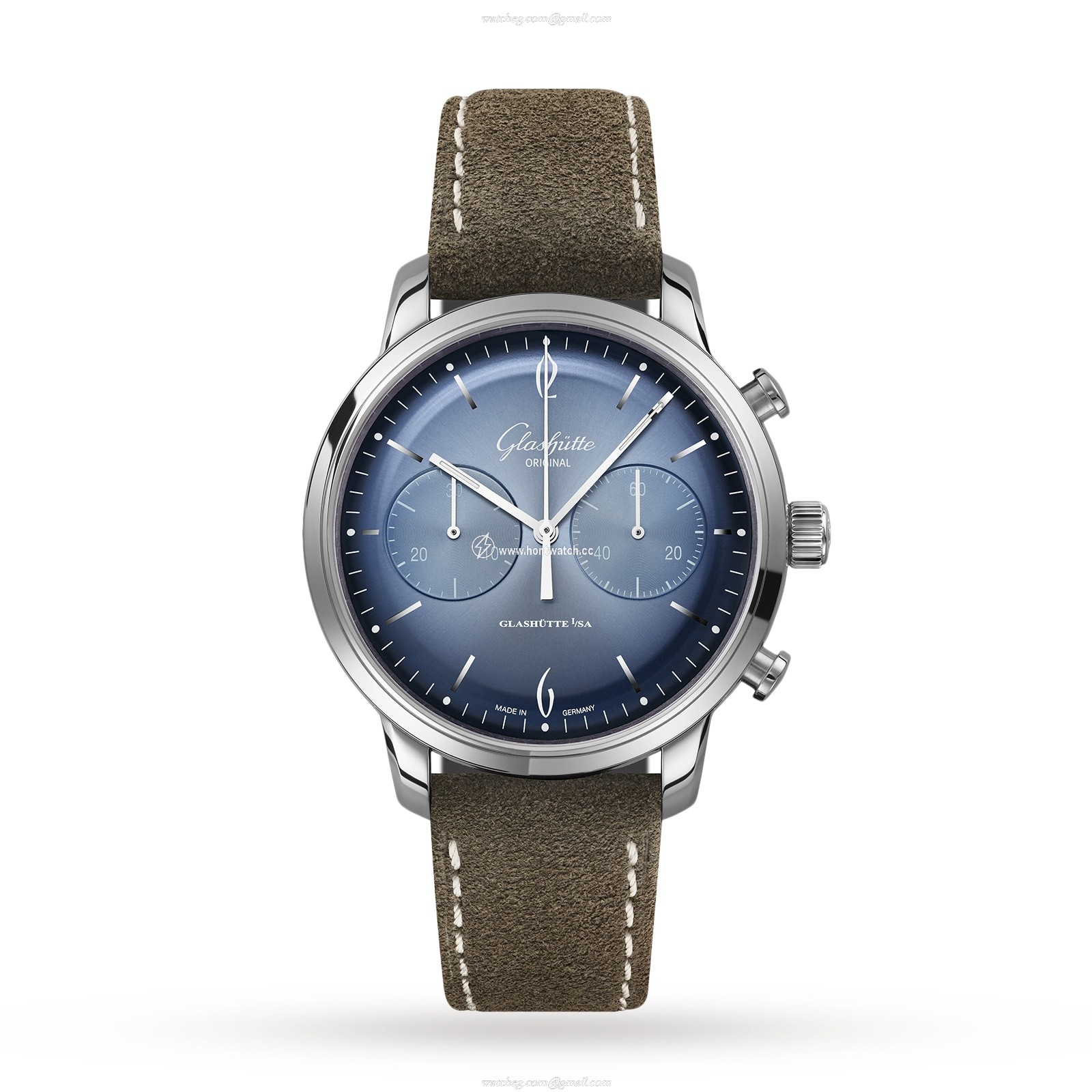 Glashuette Original Vintage Automatic Watch - Blue Dial Stainless Steel