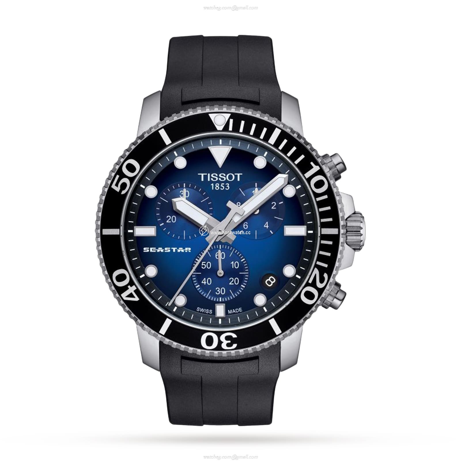 Tissot Seastar Quartz Blue Watch - 45mm Stainless Steel - 300m Water Resistant