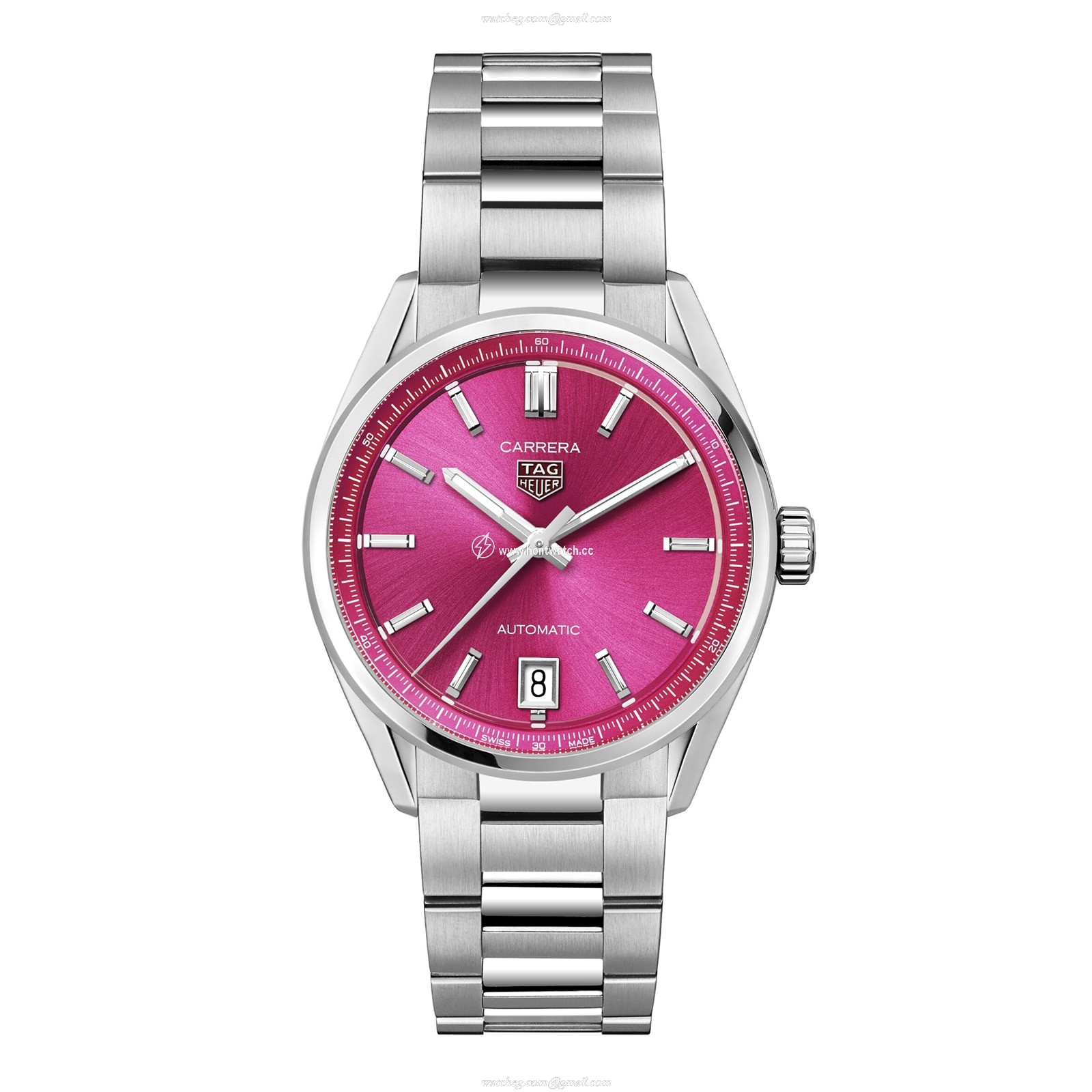 TAG Heuer Carrera Automatic Pink Dial - 36mm Stainless Steel Watch