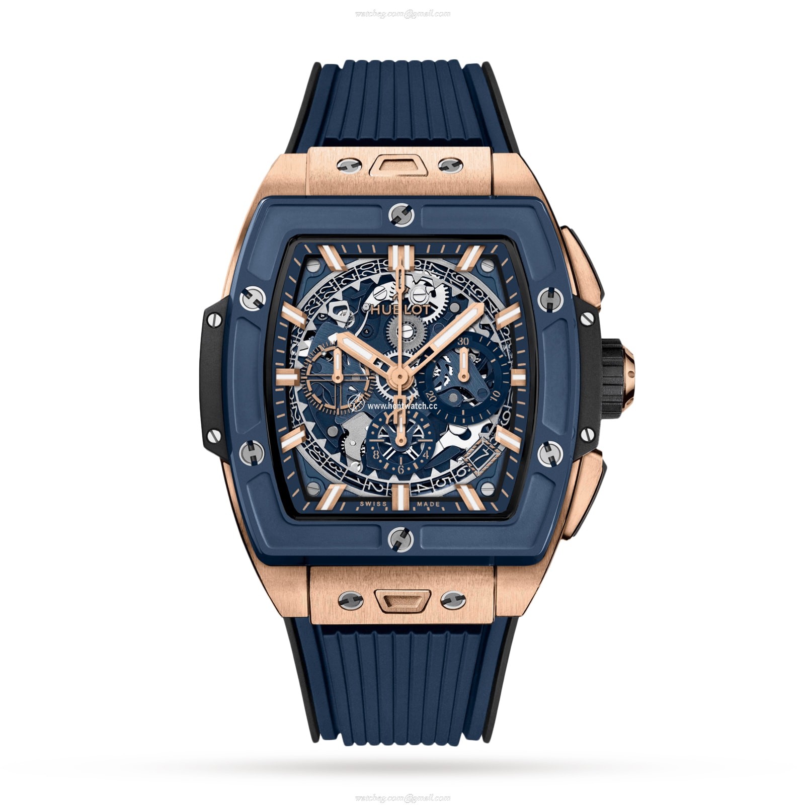 Hublot 642.OL.7180.RX | 18ct Rose Gold Automatic Blue Watch | 42mm