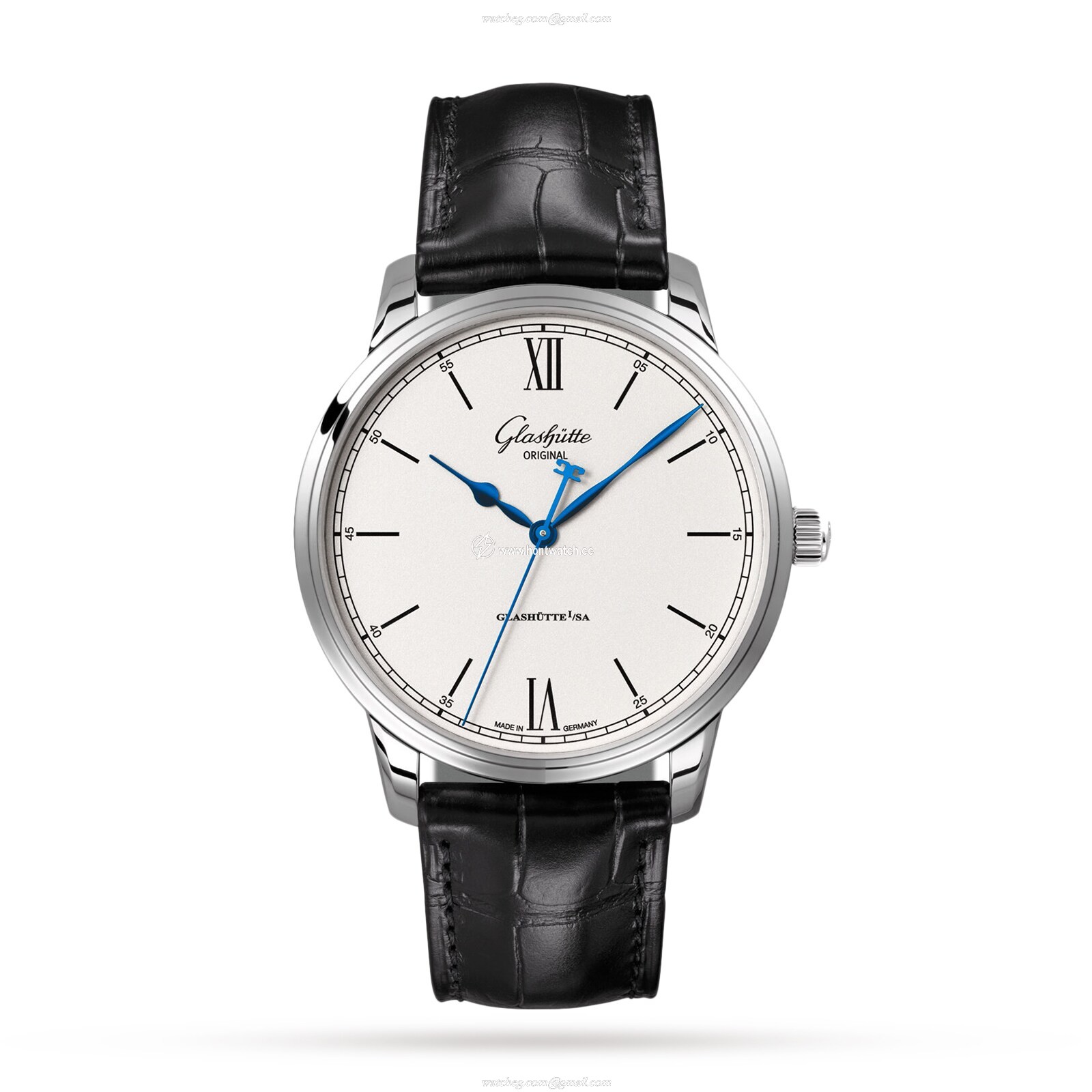 Glashutte Original Senator Automatic Watch - 40mm Stainless Steel White Dial