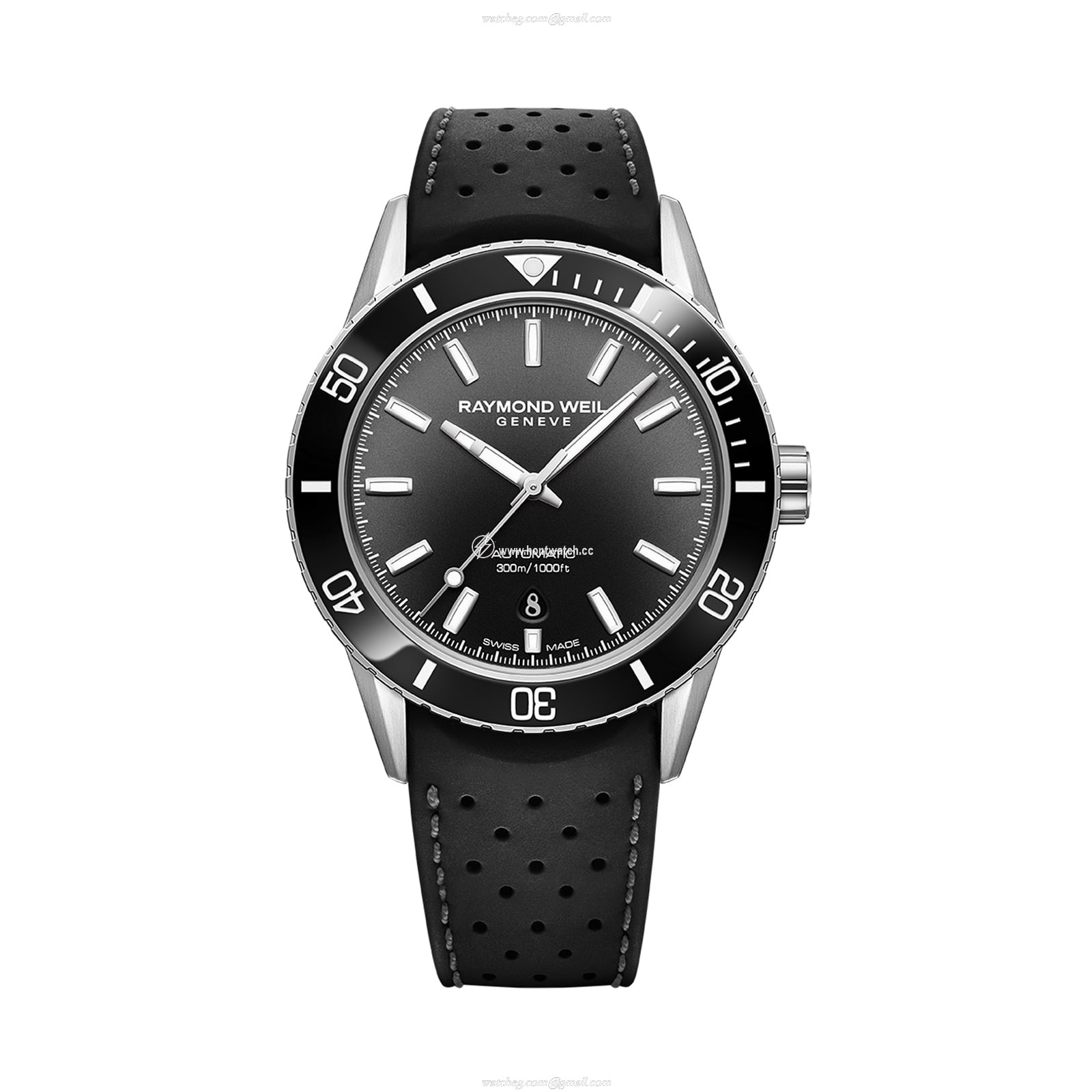 Raymond Weil Freelancer Automatic Watch - Black Dial | 42.5mm Stainless Steel