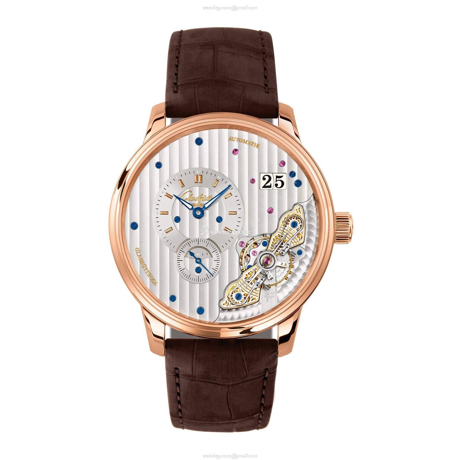 Glashuette Original Pano 1-91-02-01-05-30 | 18ct Rose Gold Automatic Watch