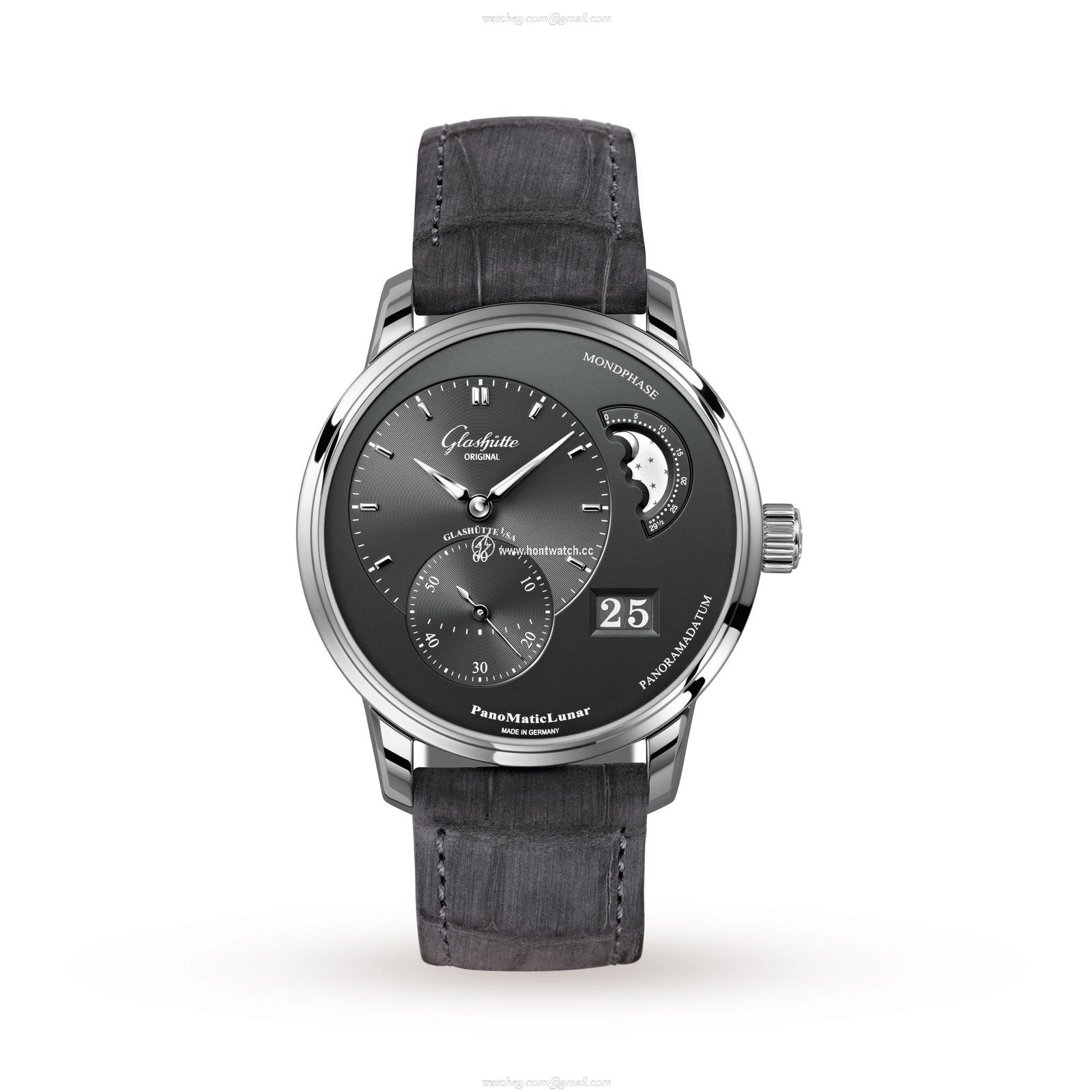 Glashuette Original PanoMaticLunar Grey Dial | 40mm Stainless Steel | Automatic