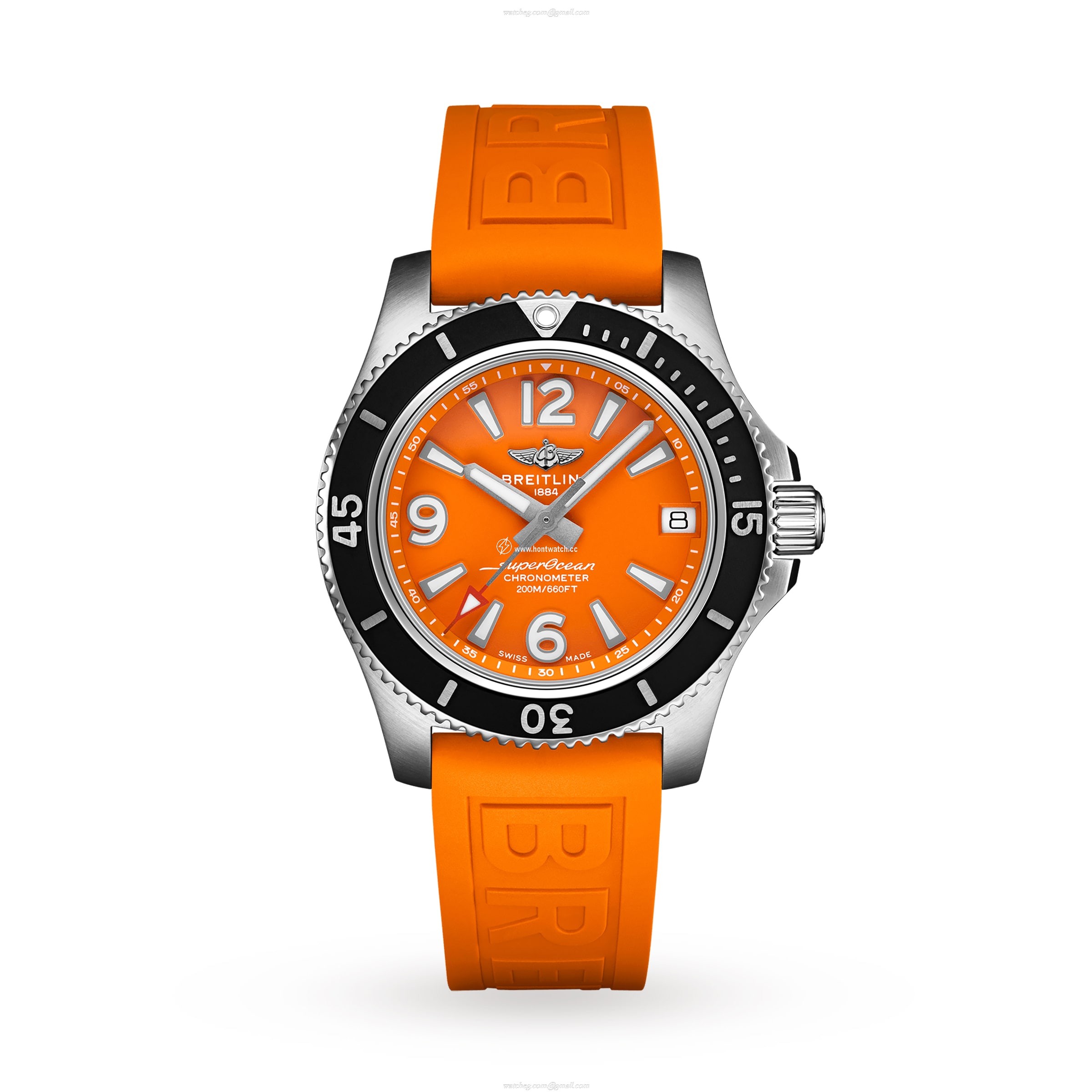 Breitling Superocean Automatic 36mm Orange Dial - Stainless Steel Watch