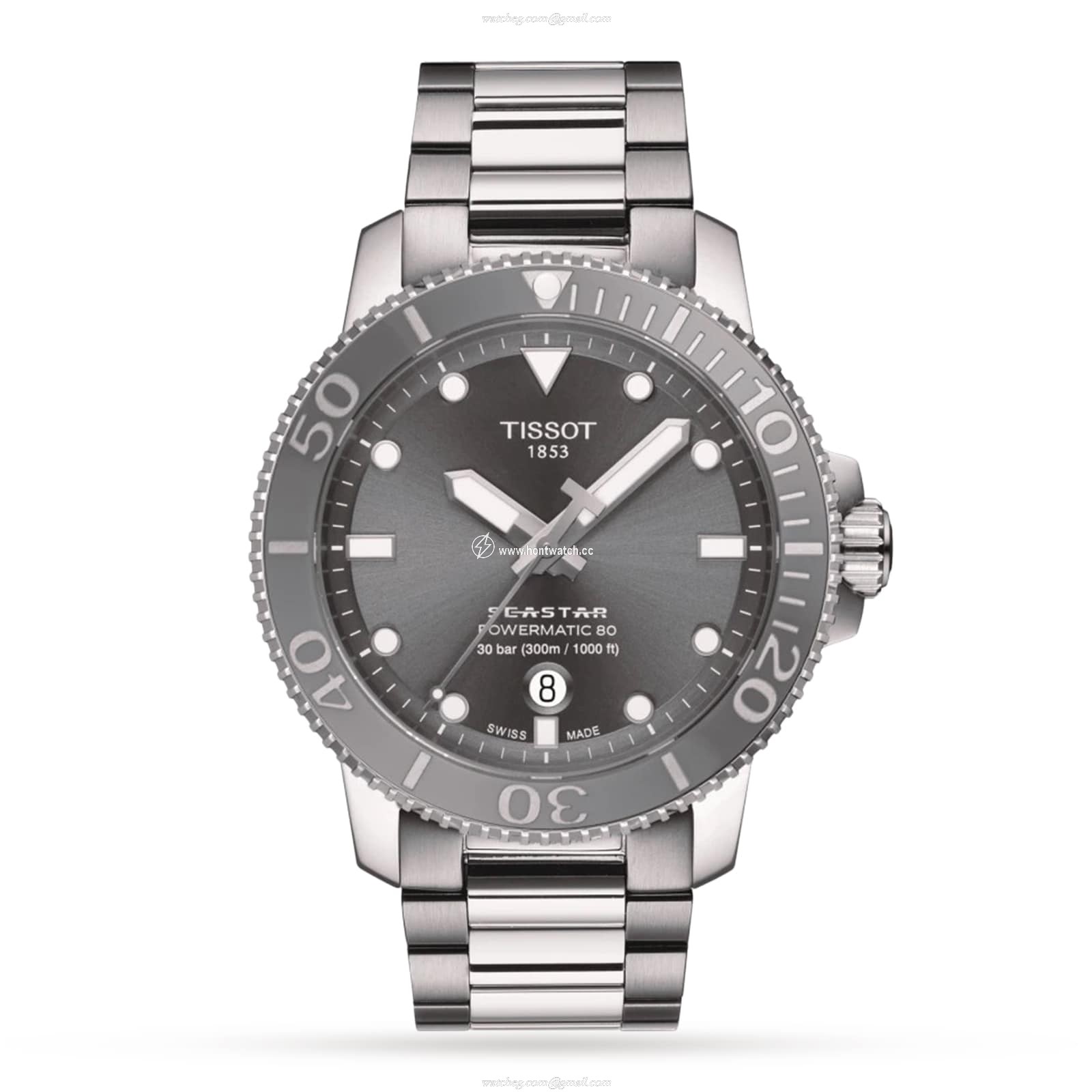 Tissot T-Sport Seastar Automatic Grey Dial - 43mm Stainless Steel Watch
