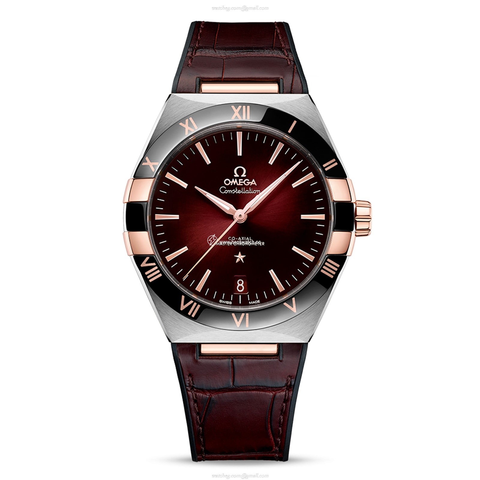 Omega Constellation Automatic Red Dial - 41mm Steel & Gold - Replica Watch