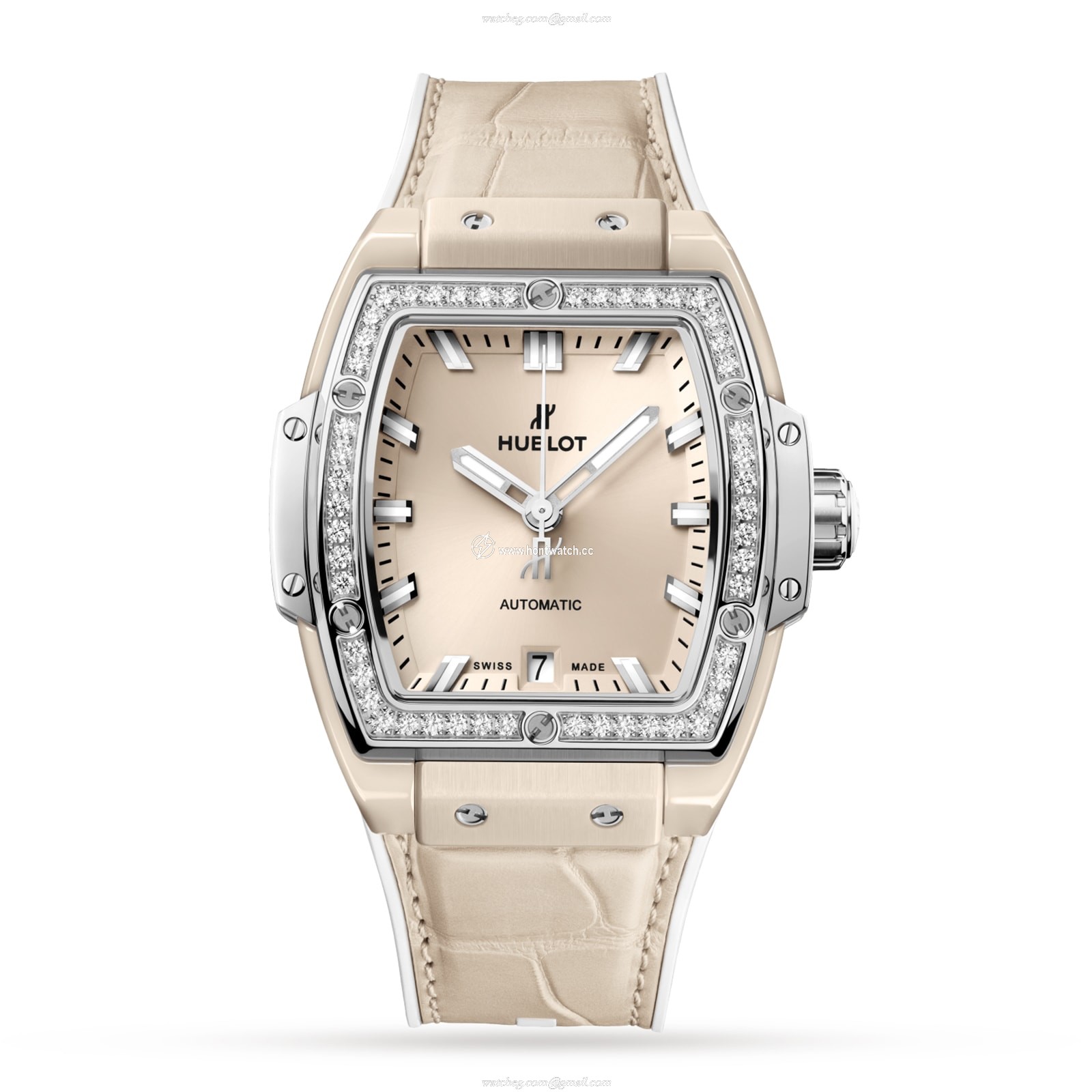 Hublot Spirit Of Big Bang 39mm Ceramic Automatic - Beige Dial & Diamonds